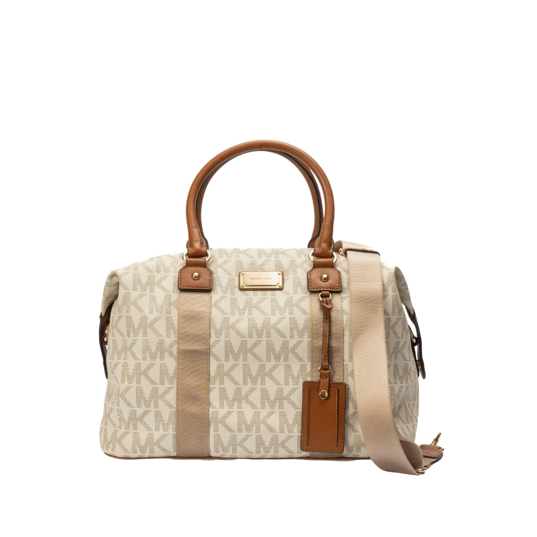 Michael Kors Signature Leather Duffel Bag