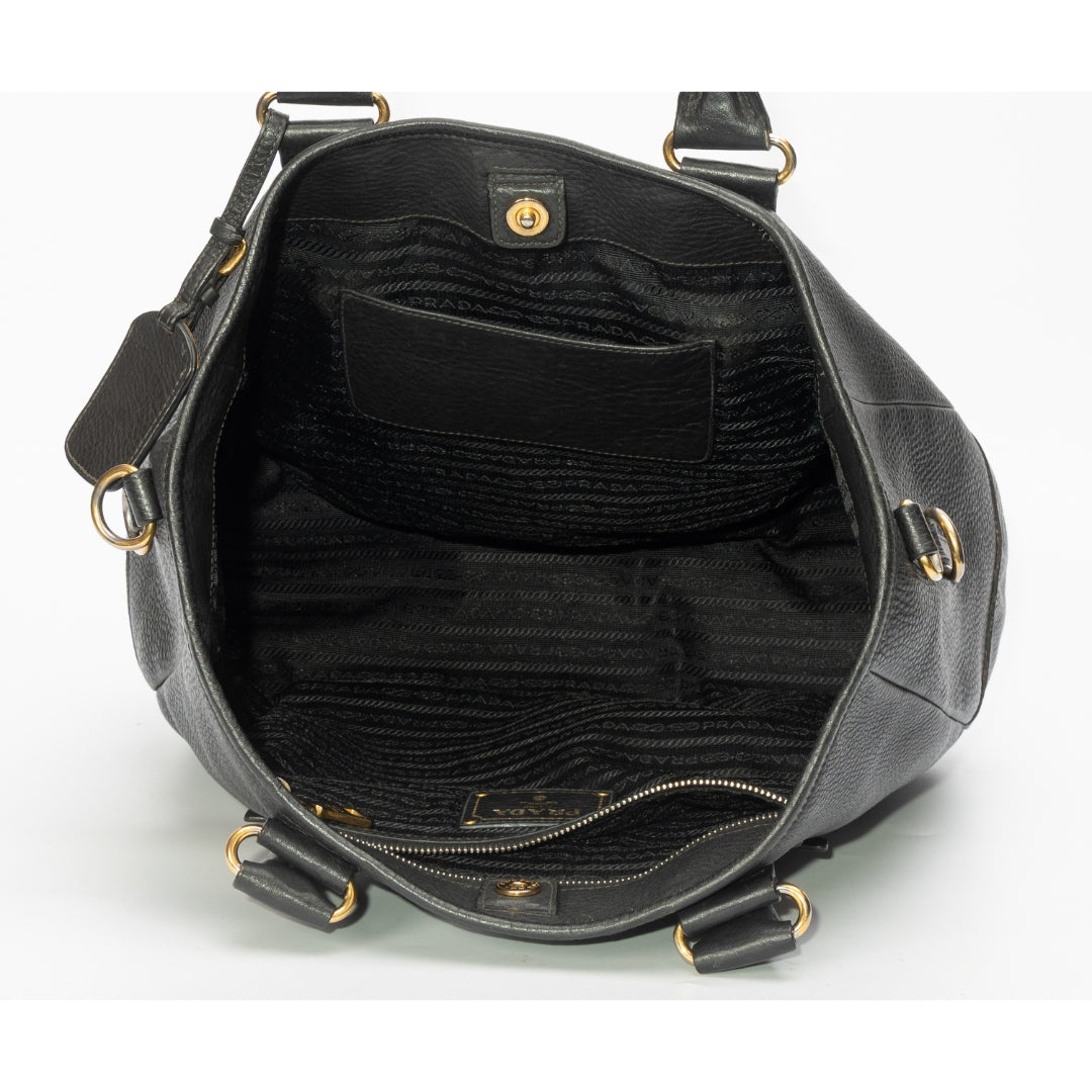 Prada Vitello Daino Convertible Tote