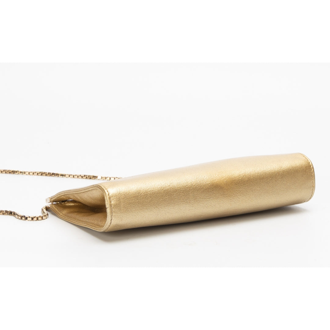 Ferragamo Gancini Flap Wallet With Chain