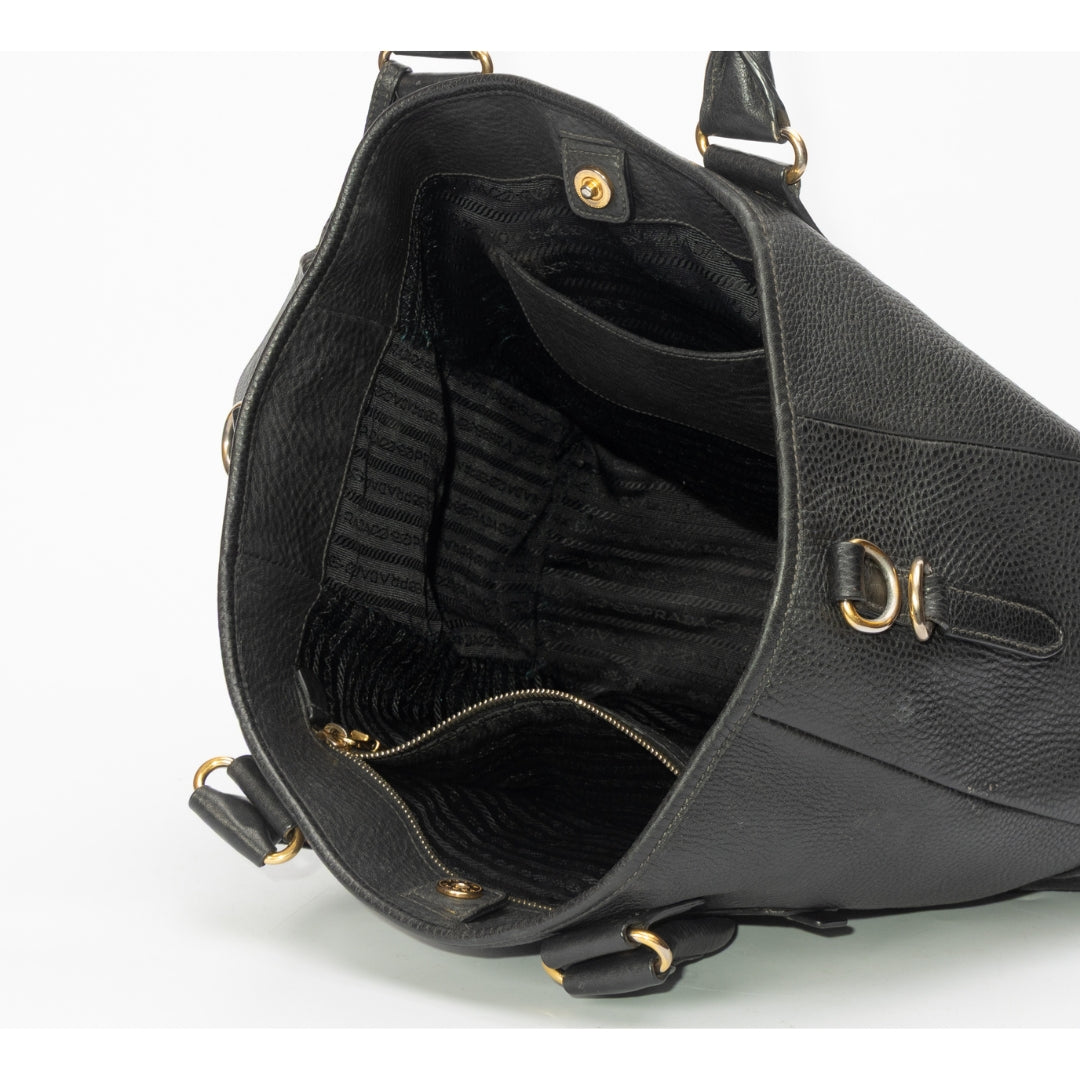 Prada Vitello Daino Convertible Tote
