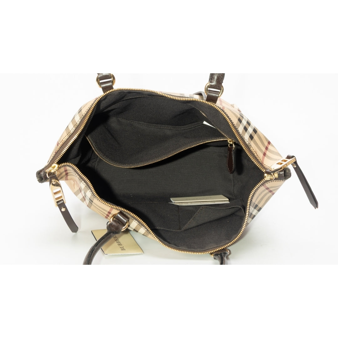 Burberry Canterbury Haymarket Coated Canvas Tote