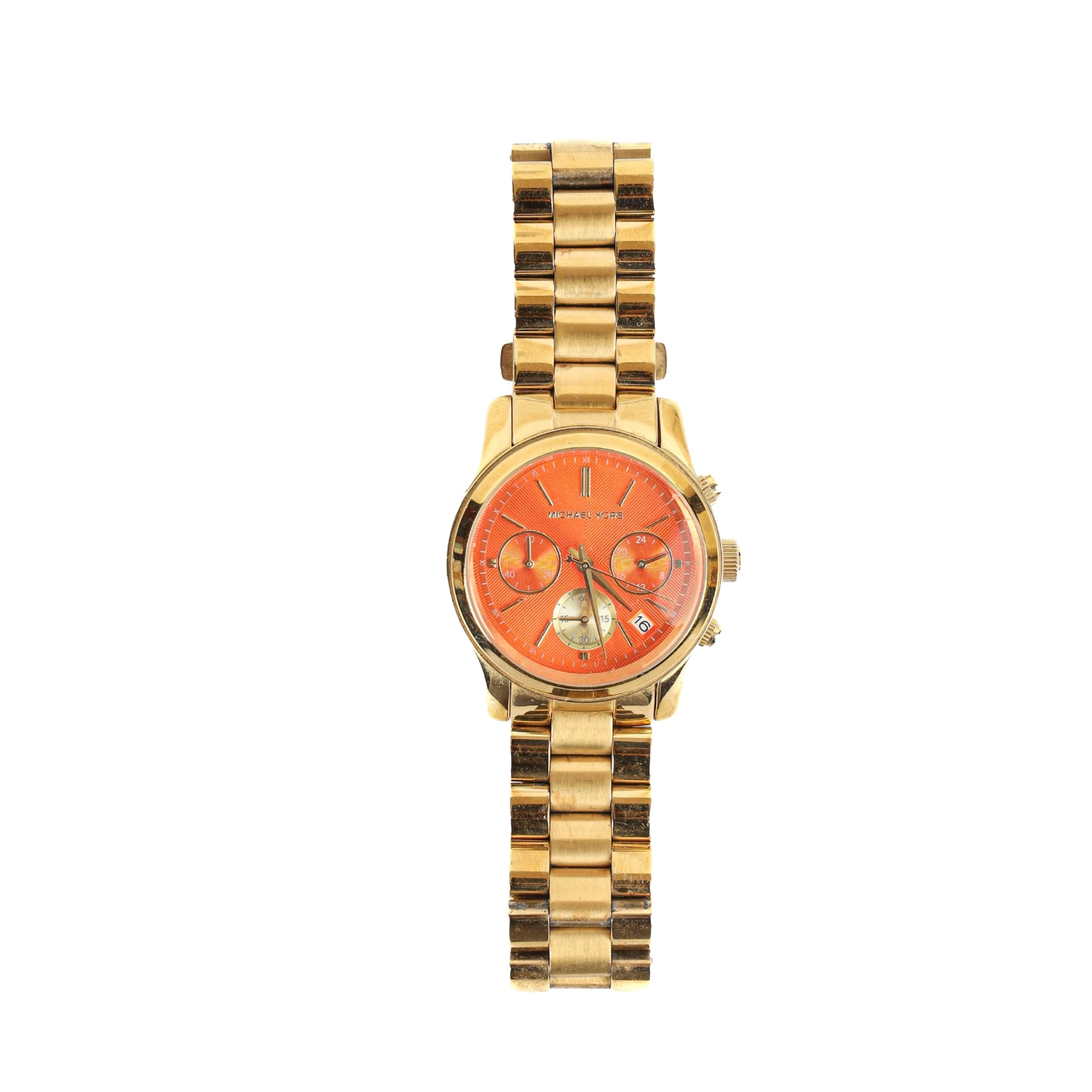 Michael Kors Runway Orange Dial Watch