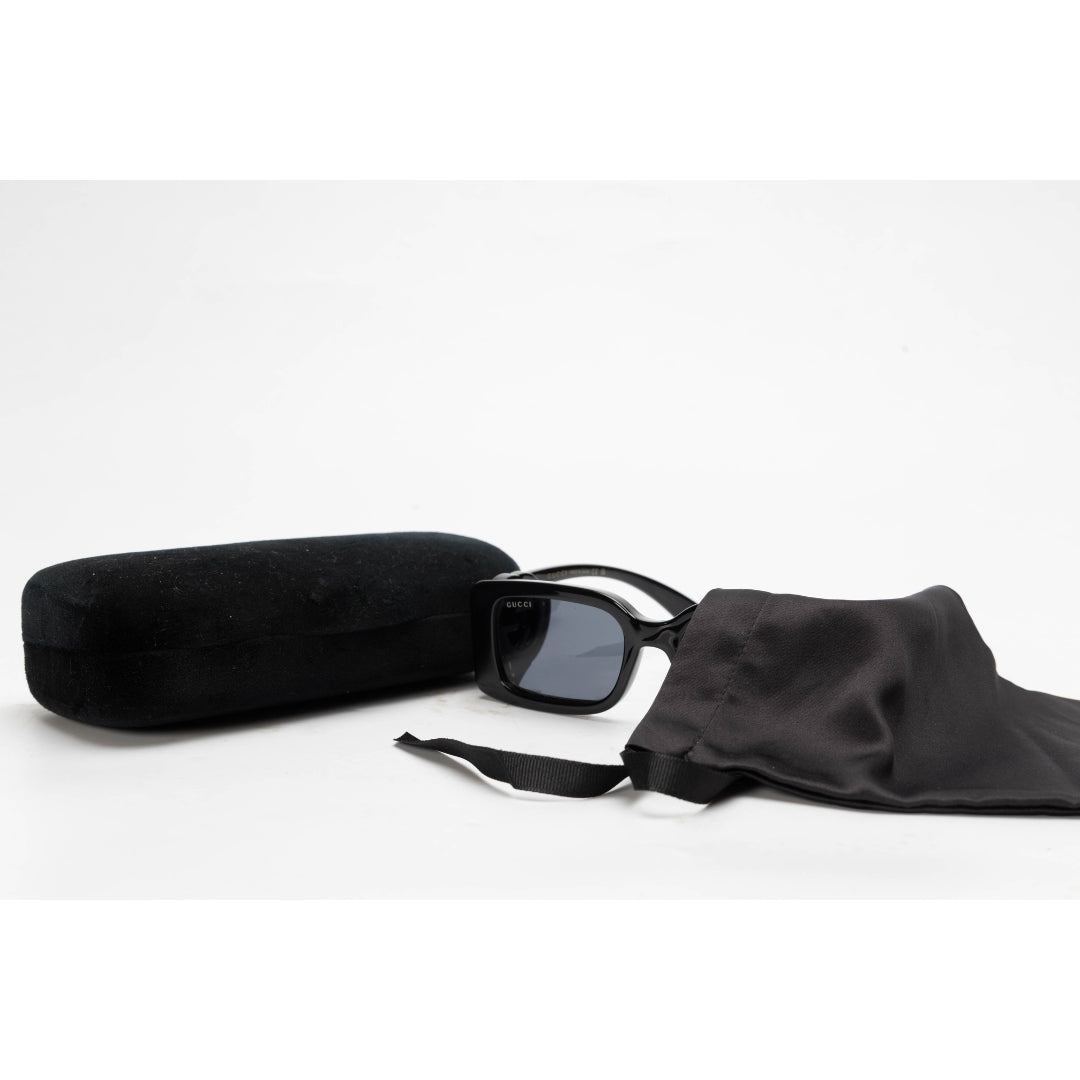 Gucci GG Black Rectangular Frame Sunglasses