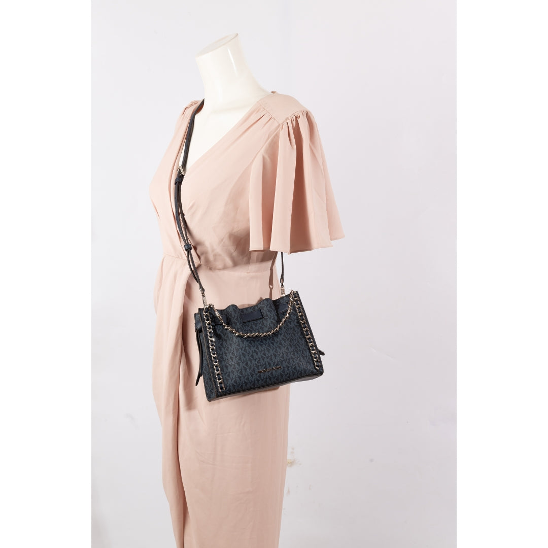 Michael Kors Mina Signature Logo Chain Crossbody Bag