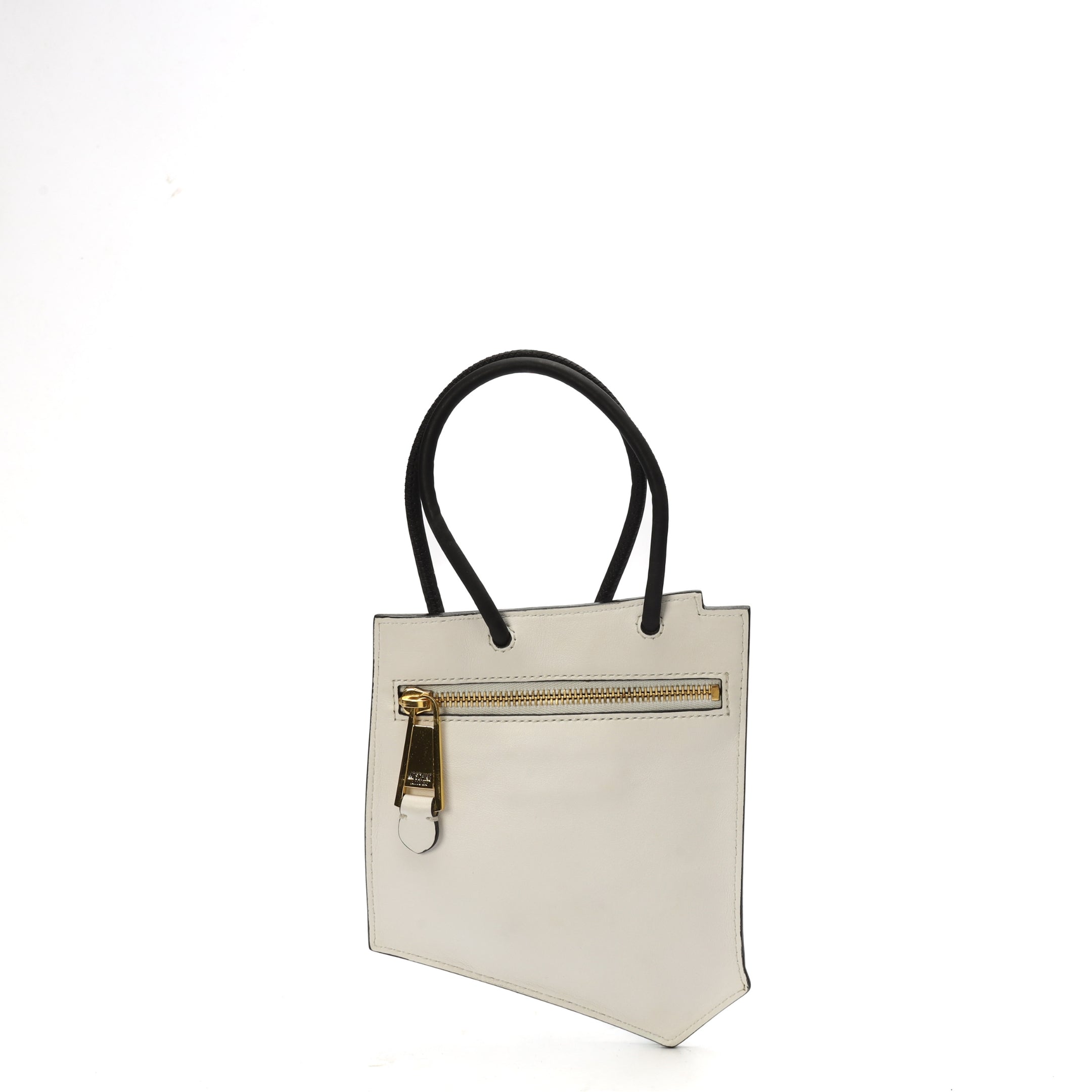 Moschino 2D White Flat Bag