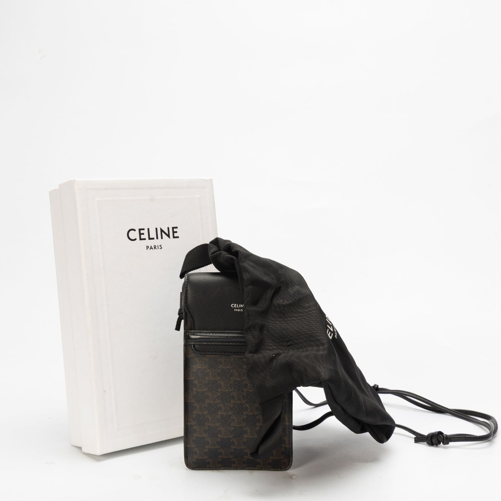 Celine Triomphe Canvas Phone Pouch