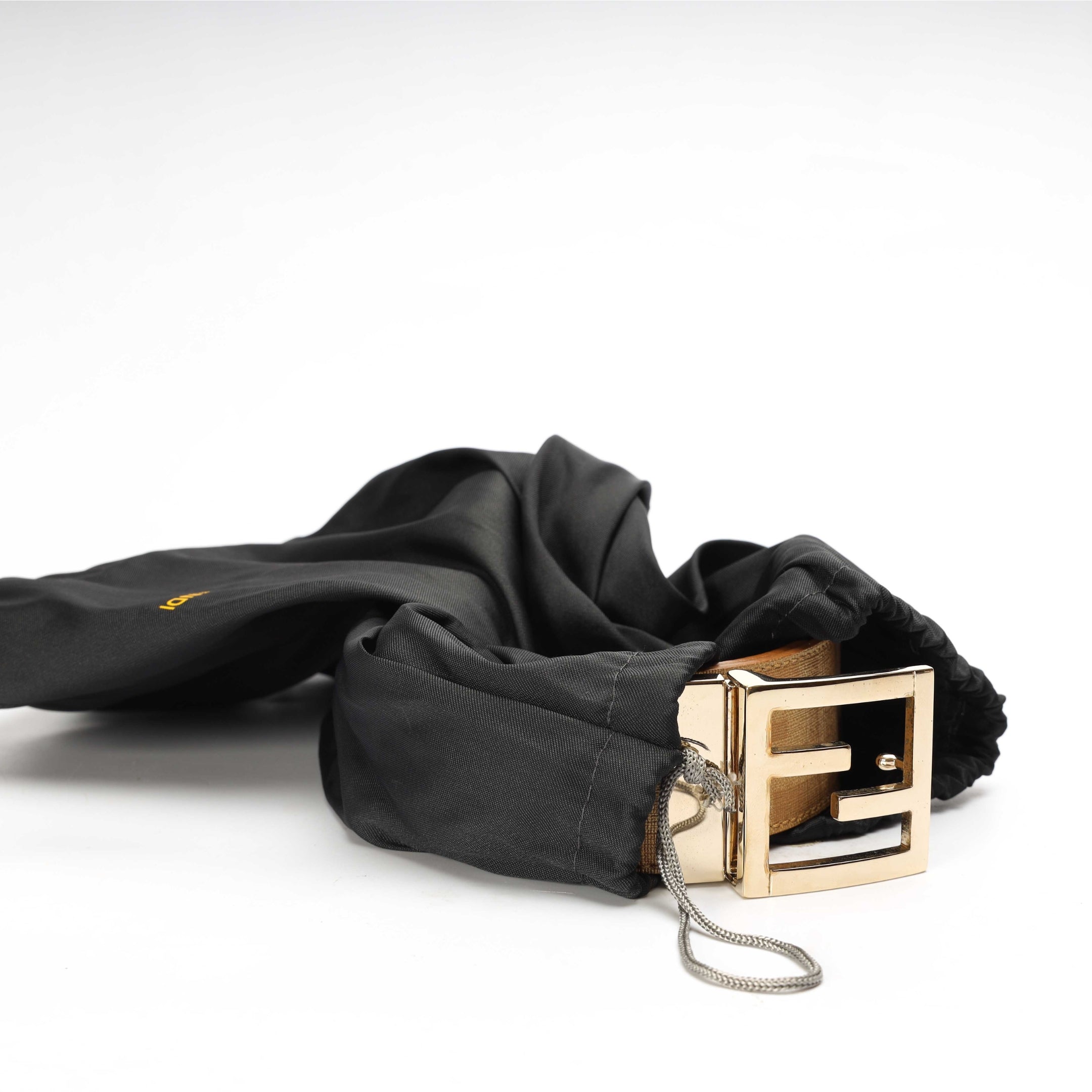 Fendi Beige Zucca Canvas FF Logo Belt