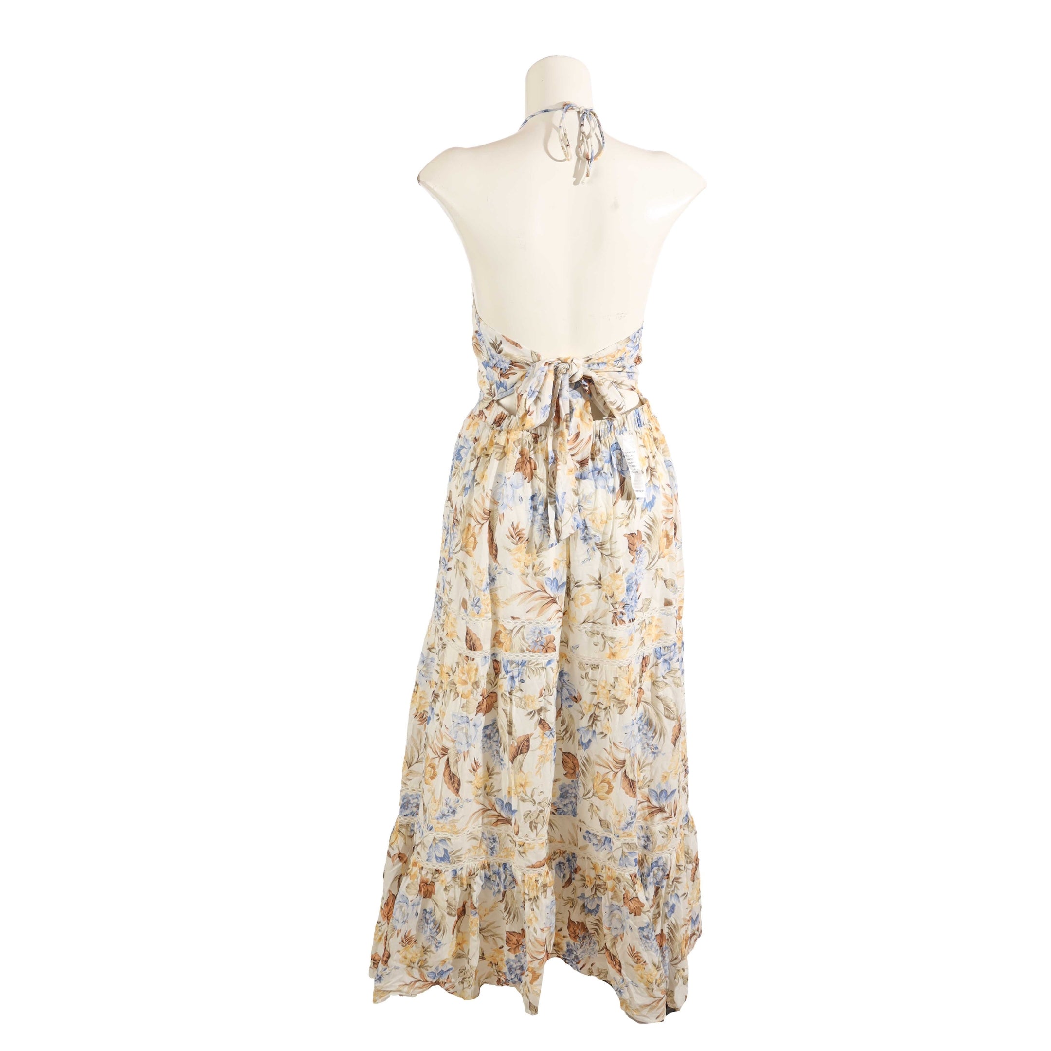 Forever New White Floral Halter Neck Maxi Dress
