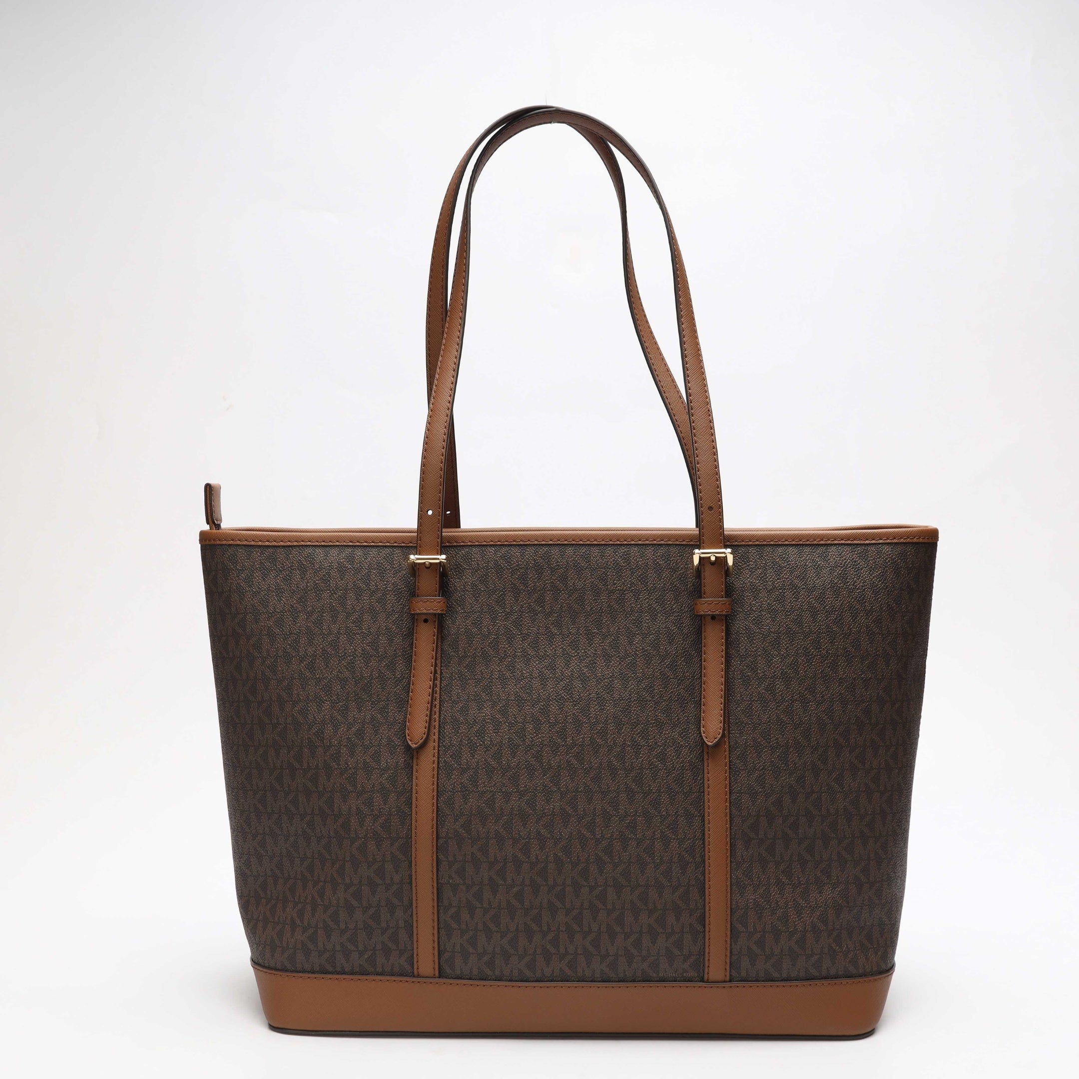 Michael Kors Jet Set Brown Travel Large Logo Tote