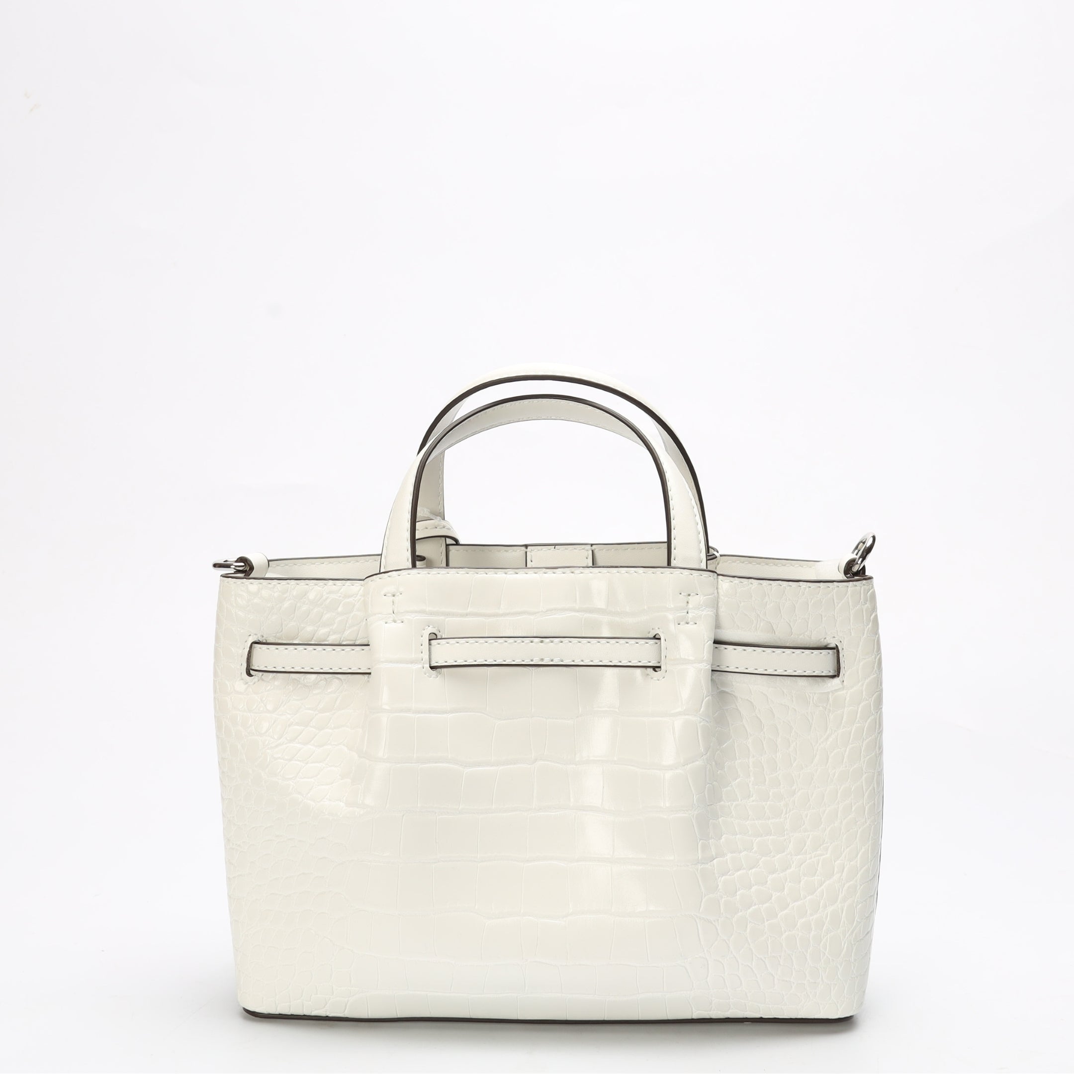 Michael Kors White Carson Convertible Satchel