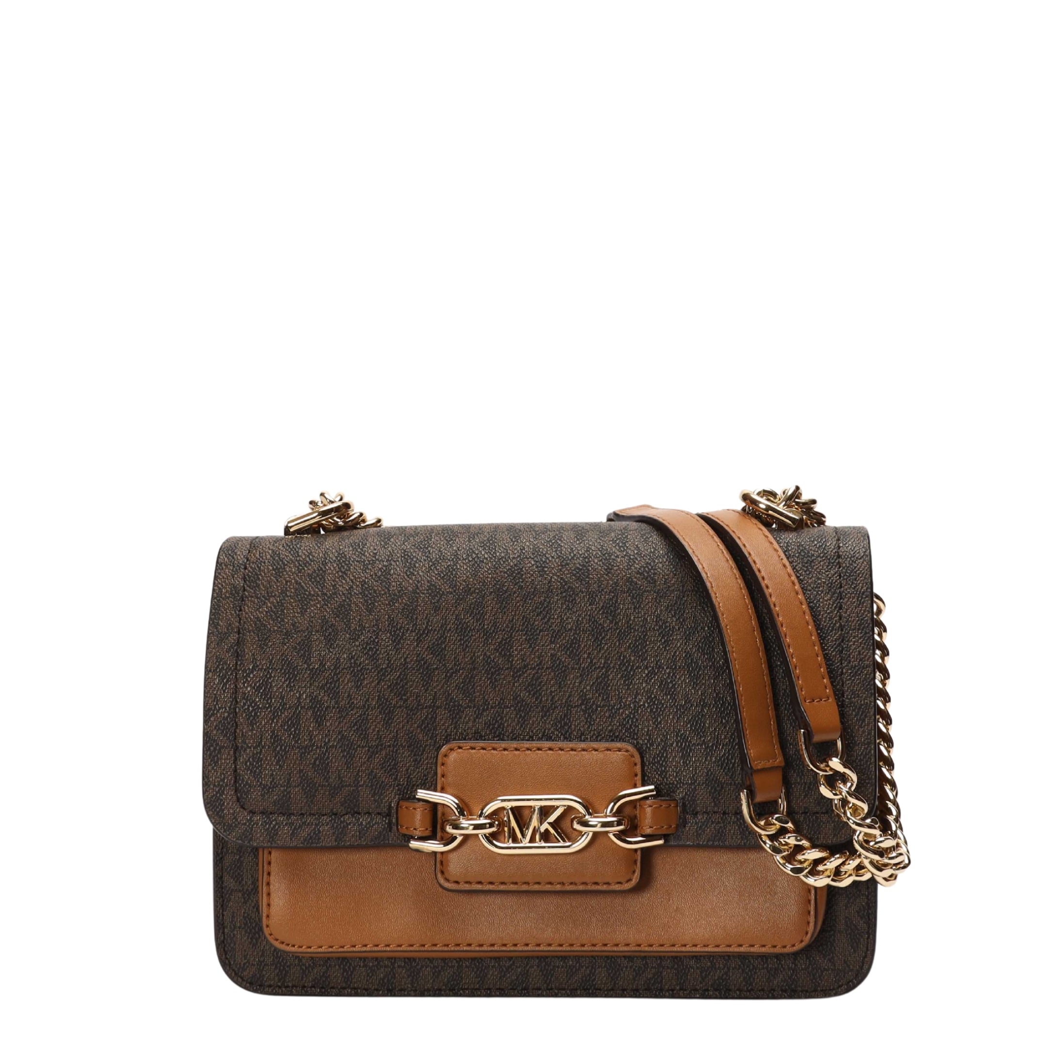 Michael Kors Brown Heather Logo Shoulder Bag