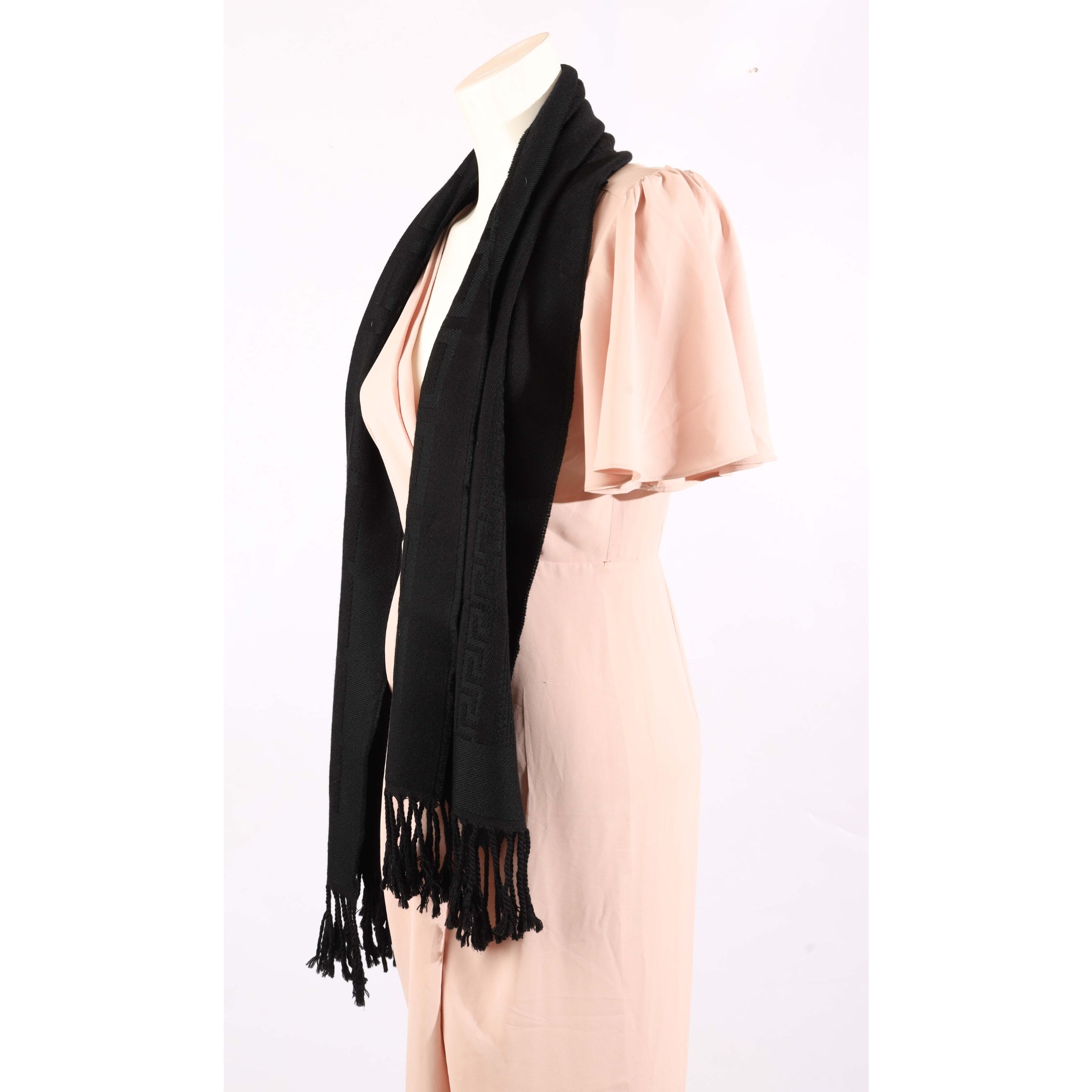 Versace Black Silk Scarf