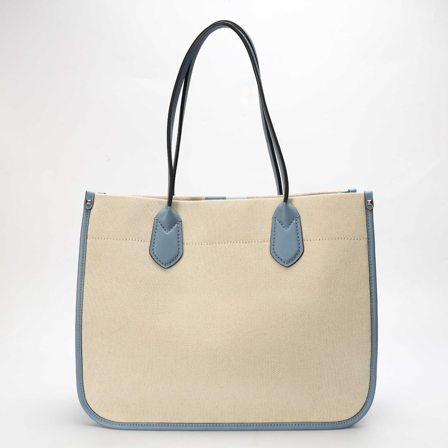 Michael Kors Heidi Blue Stripe Canvas Tote