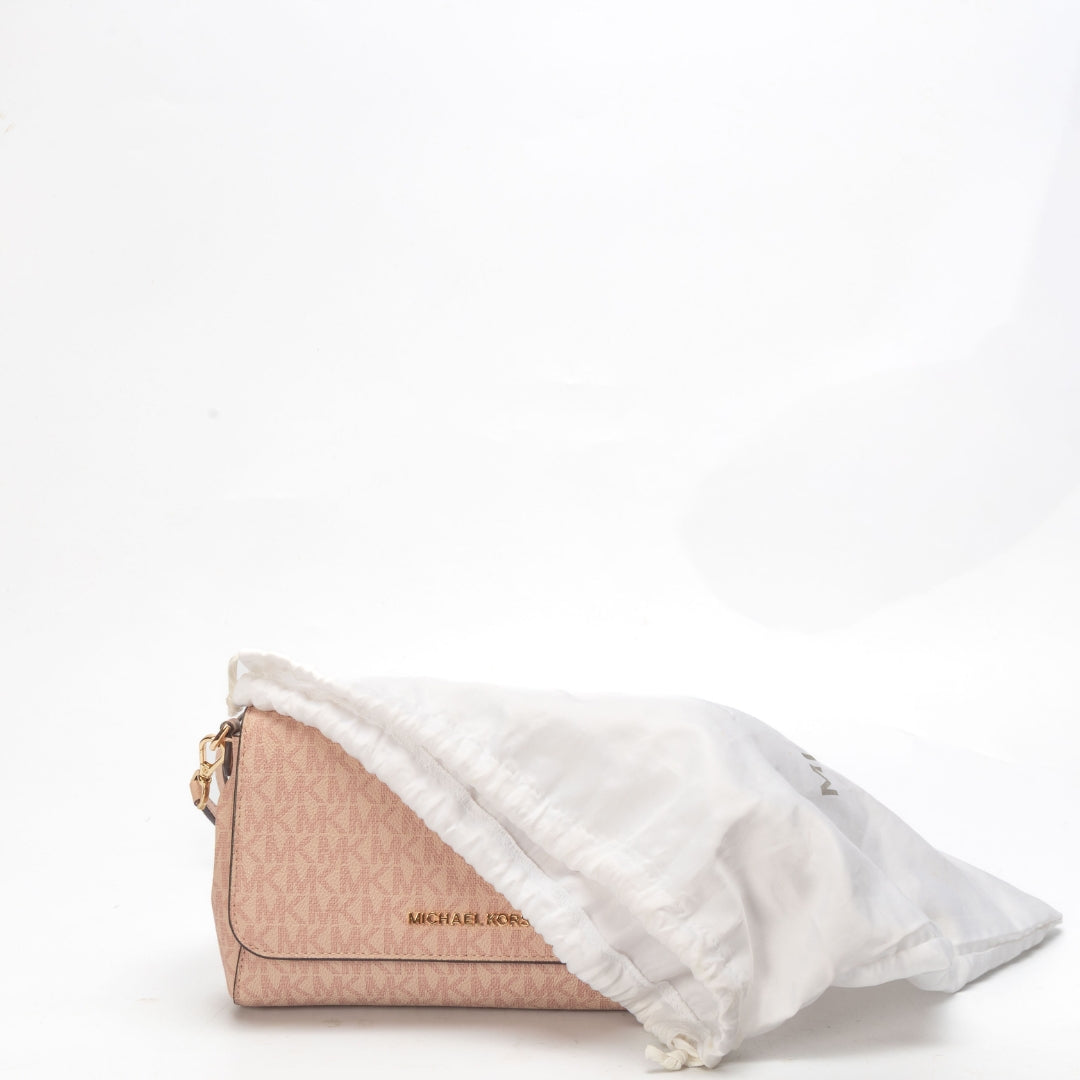 Michael Kors Pink Logo Convertible Crossbody Bag