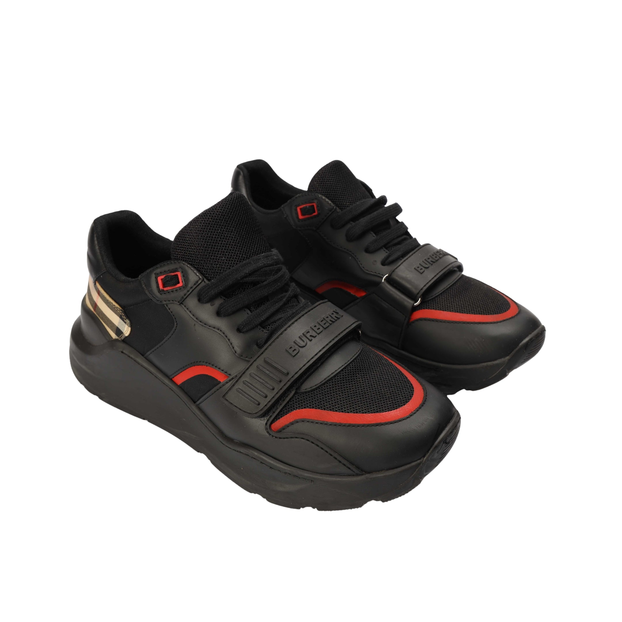 Burberry Black Ramsey Check Sneakers