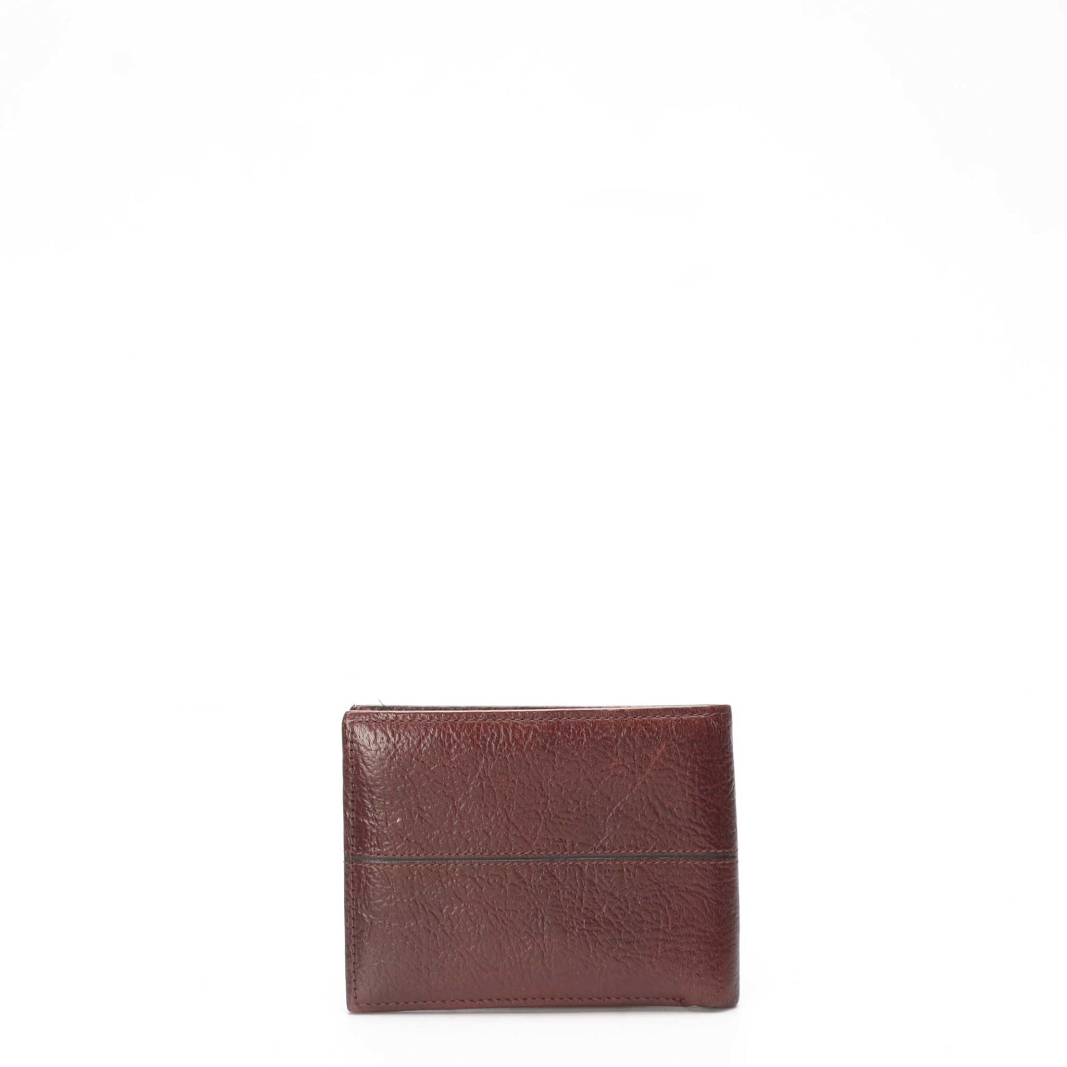 Saint Laurent Maroon YSL Bi-Fold Wallet