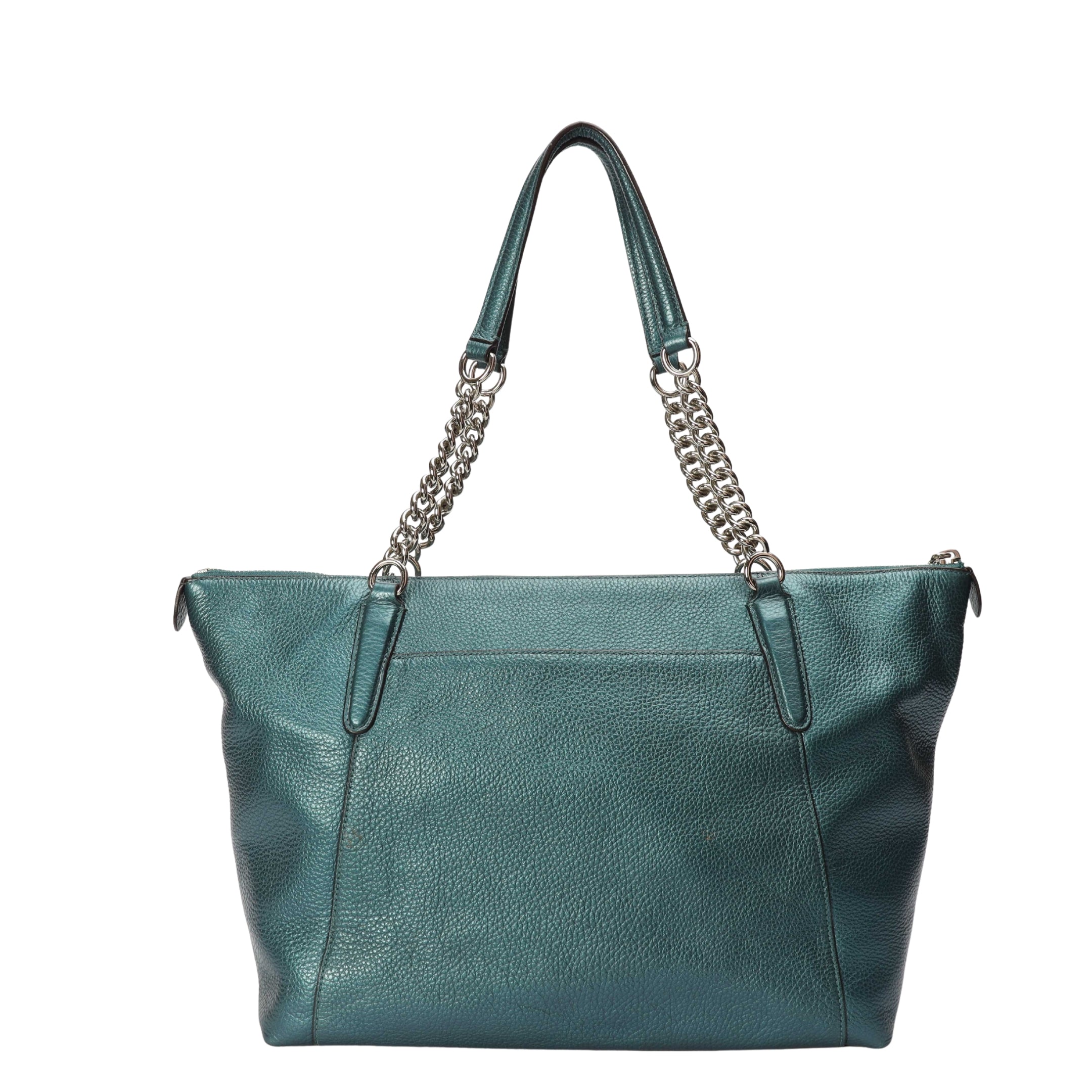 Coach Ava Teal Chain Tote