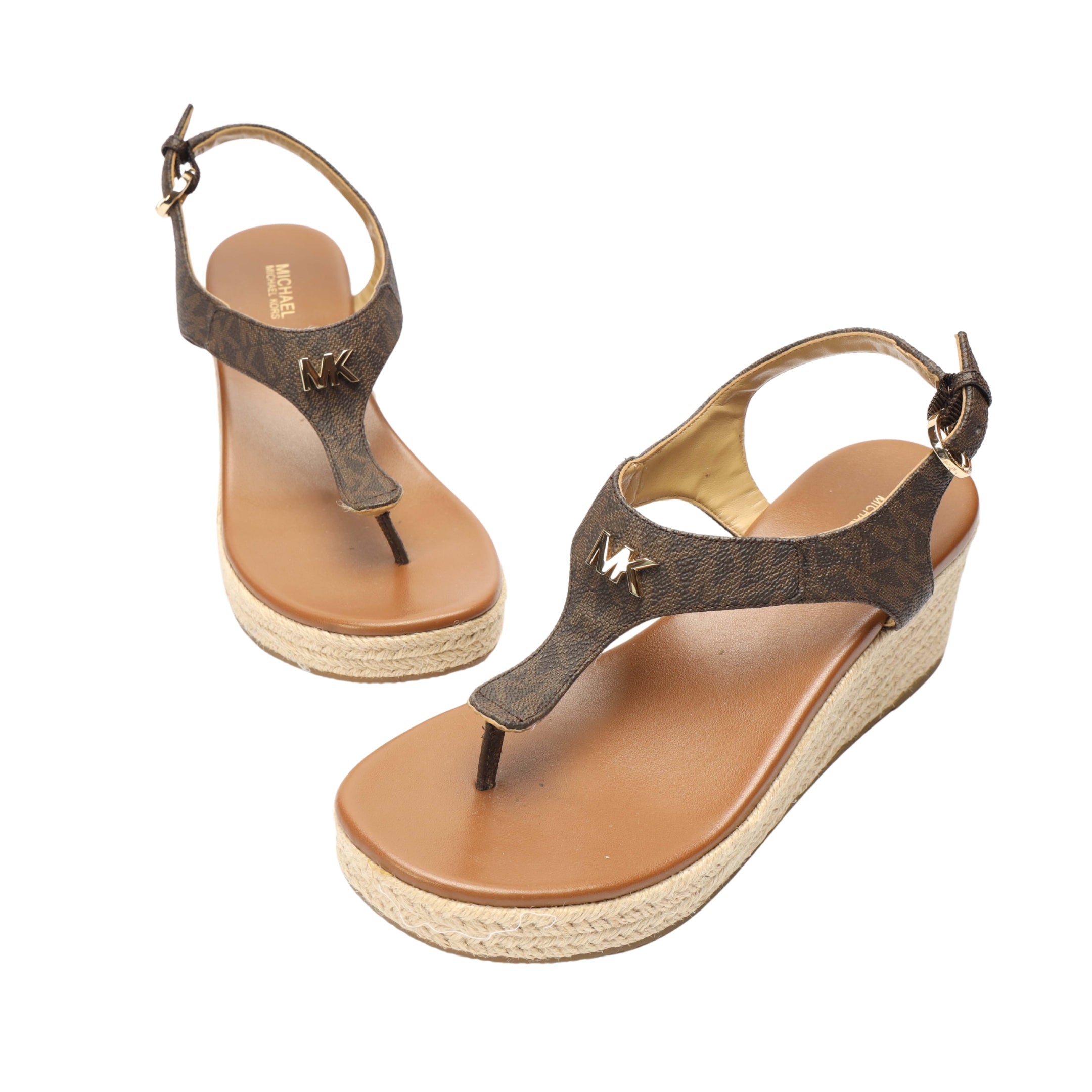 Michael Kors Laney Logo Espadrille Wedge Sandal