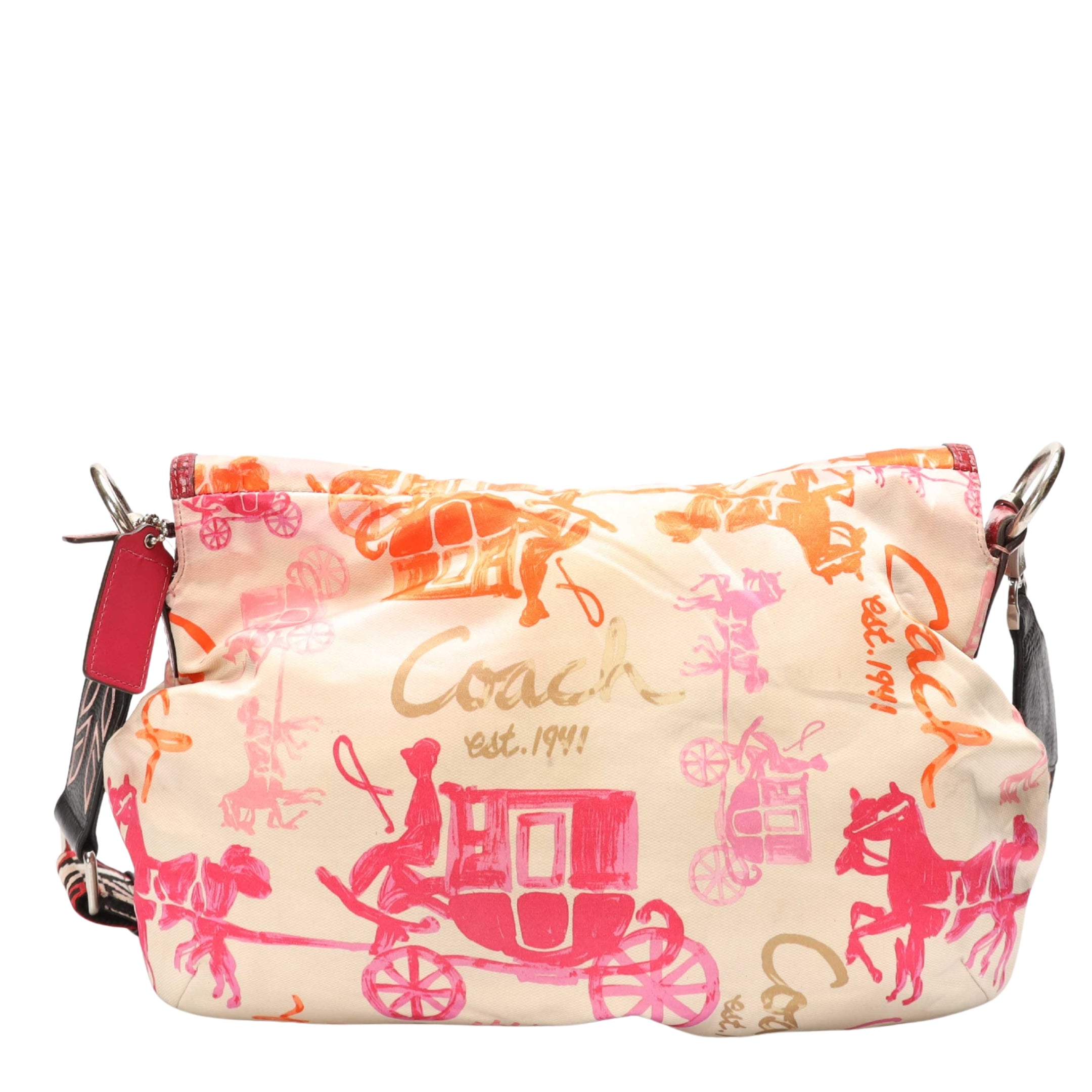 Coach Carriage Print Flap Crossbody Bag
