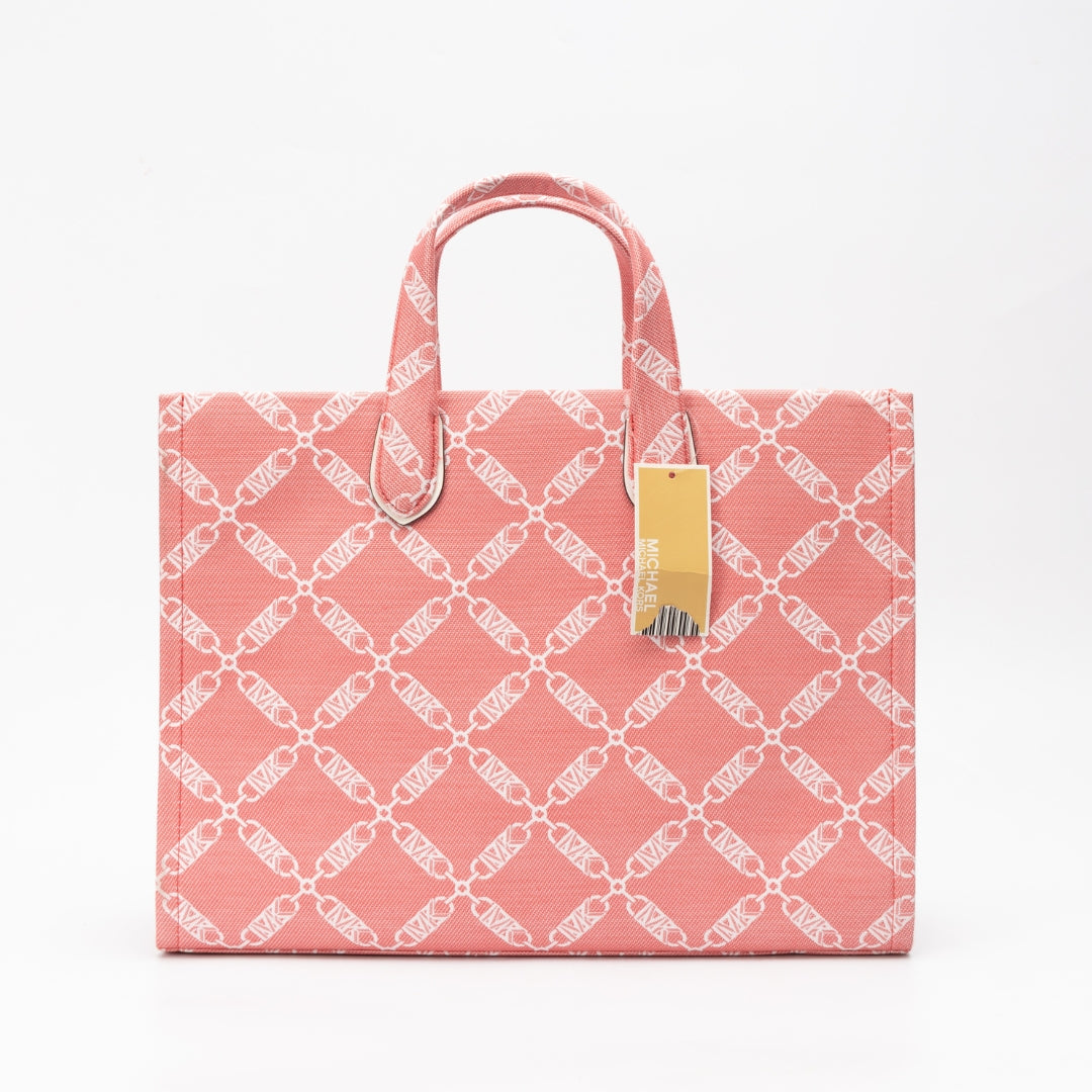 Michael Kors Gigi Logo Grab Coral Tote