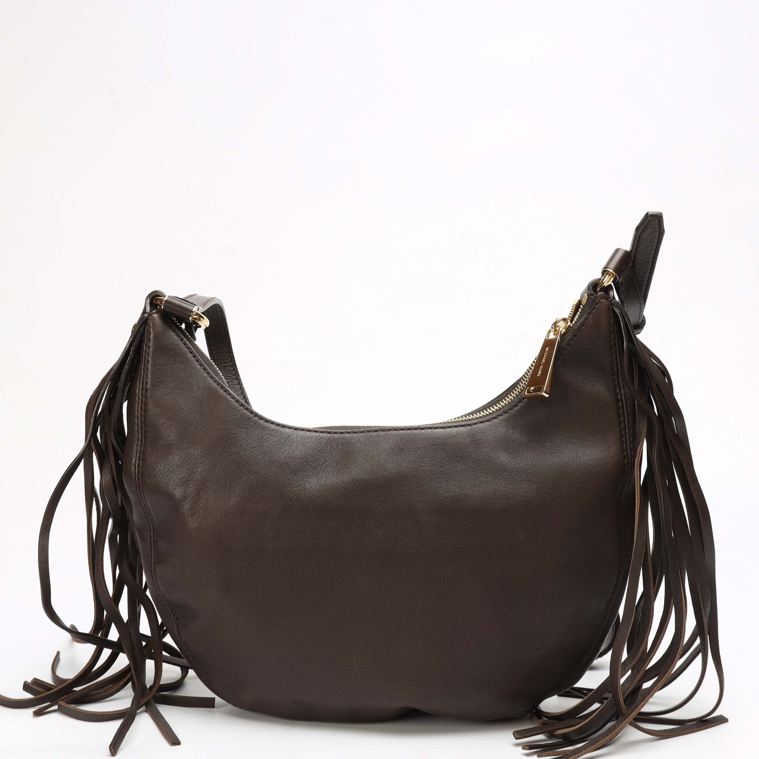 Michael Kors Brown Studded Rhea Crossbody Bag
