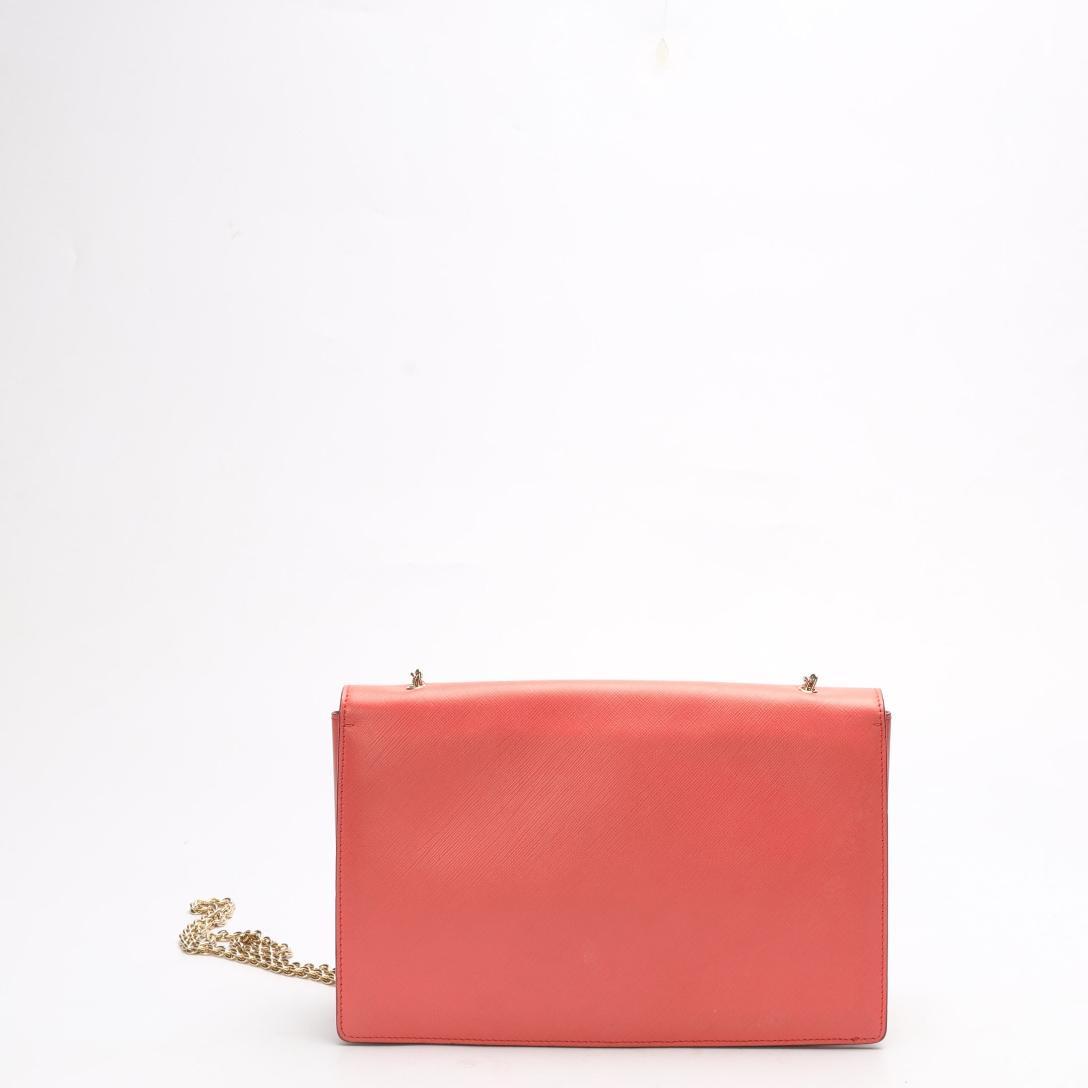 Salvatore Ferragamo Red Vara Bow Chain Sling Bag