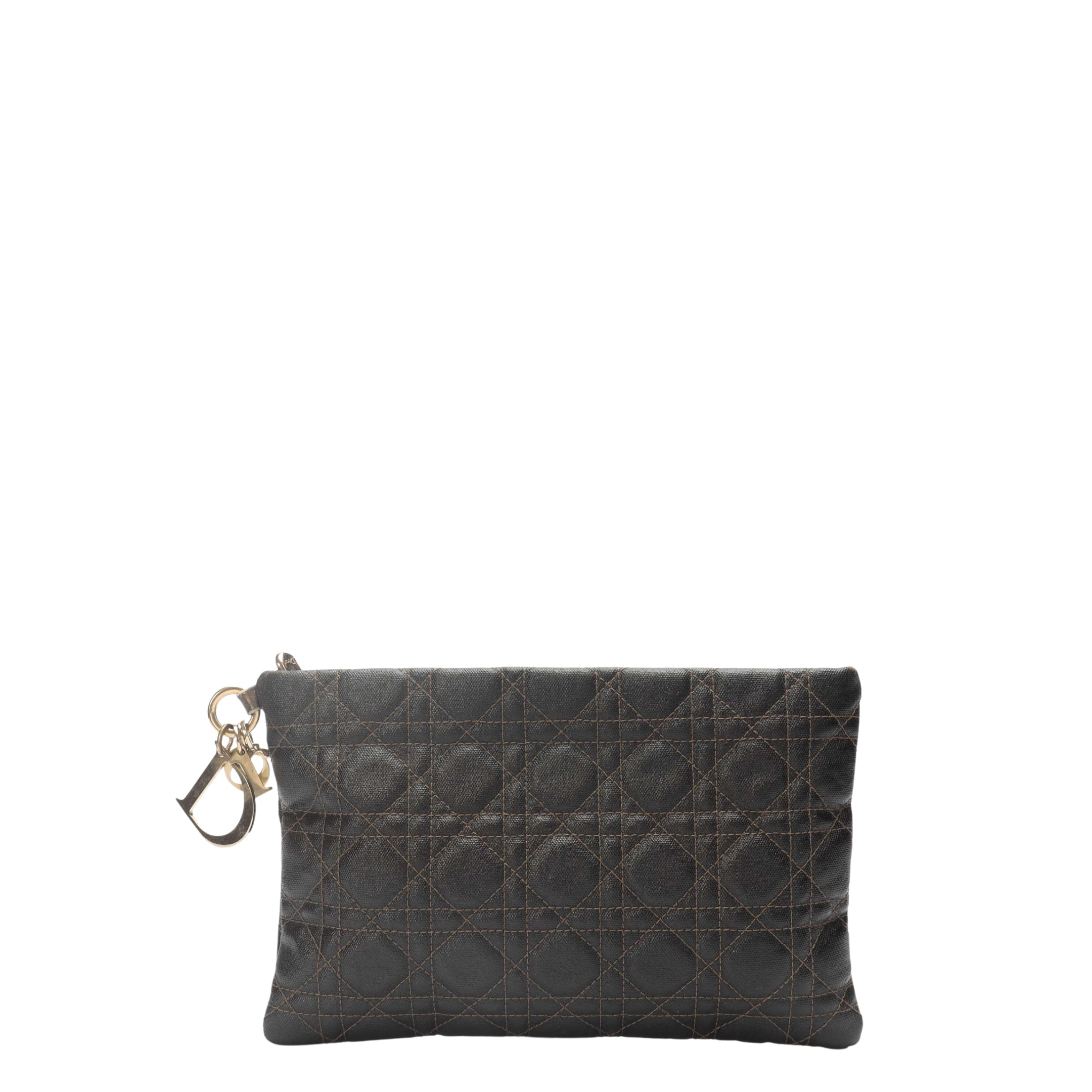 Dior Brown Cannage Black Pouch