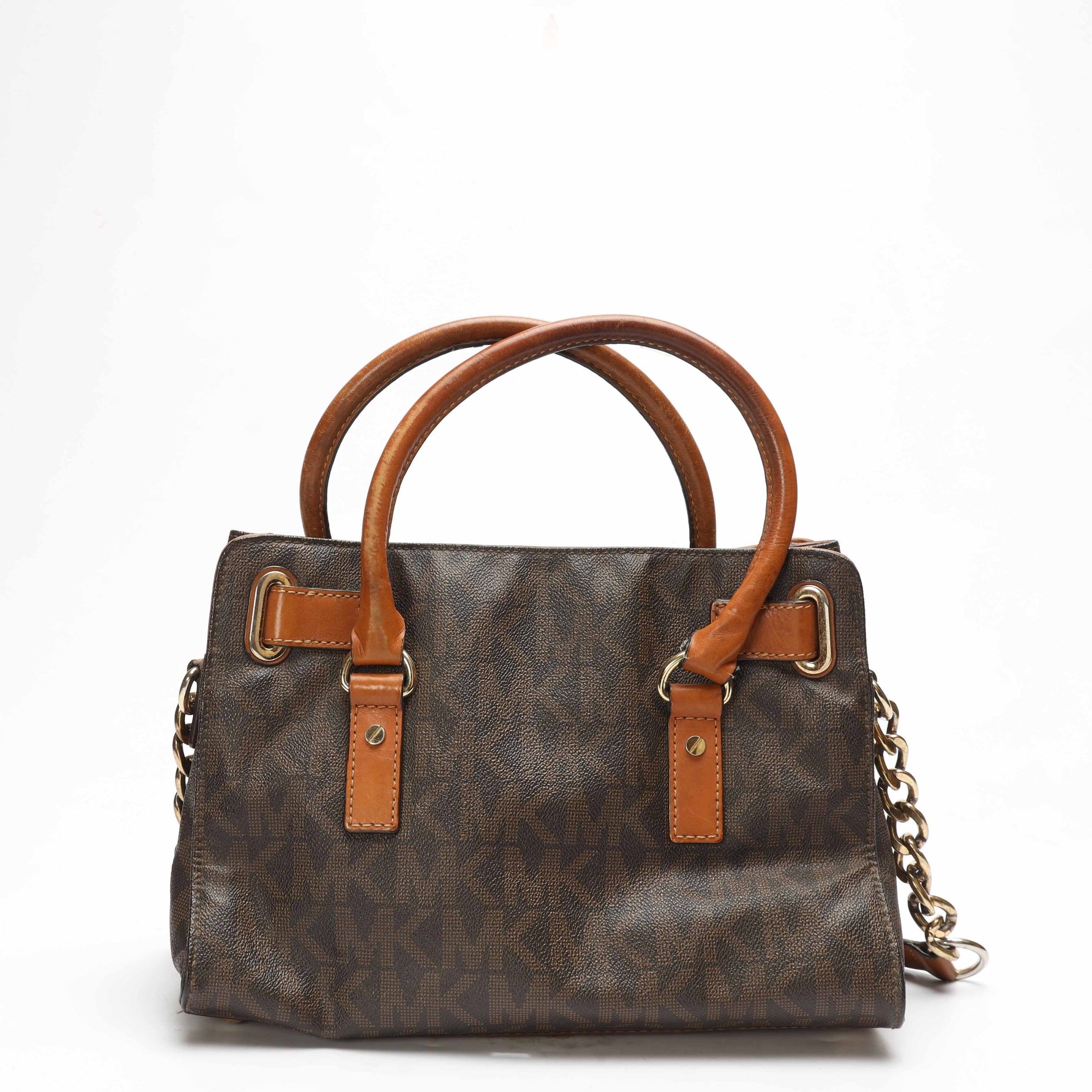 Michael Kors Hamilton Brown Logo Satchel