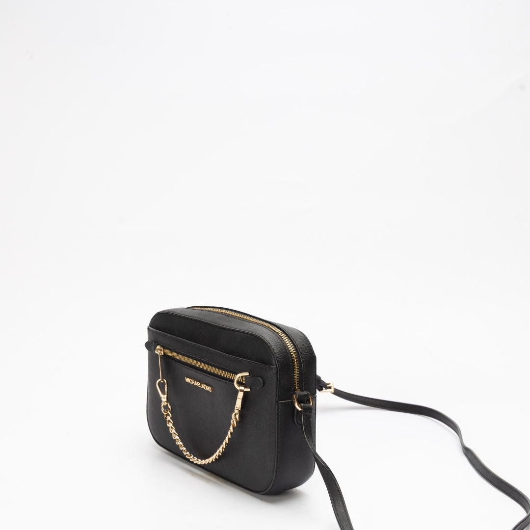 Michael Kors Saffiano Black Crossbody Bag