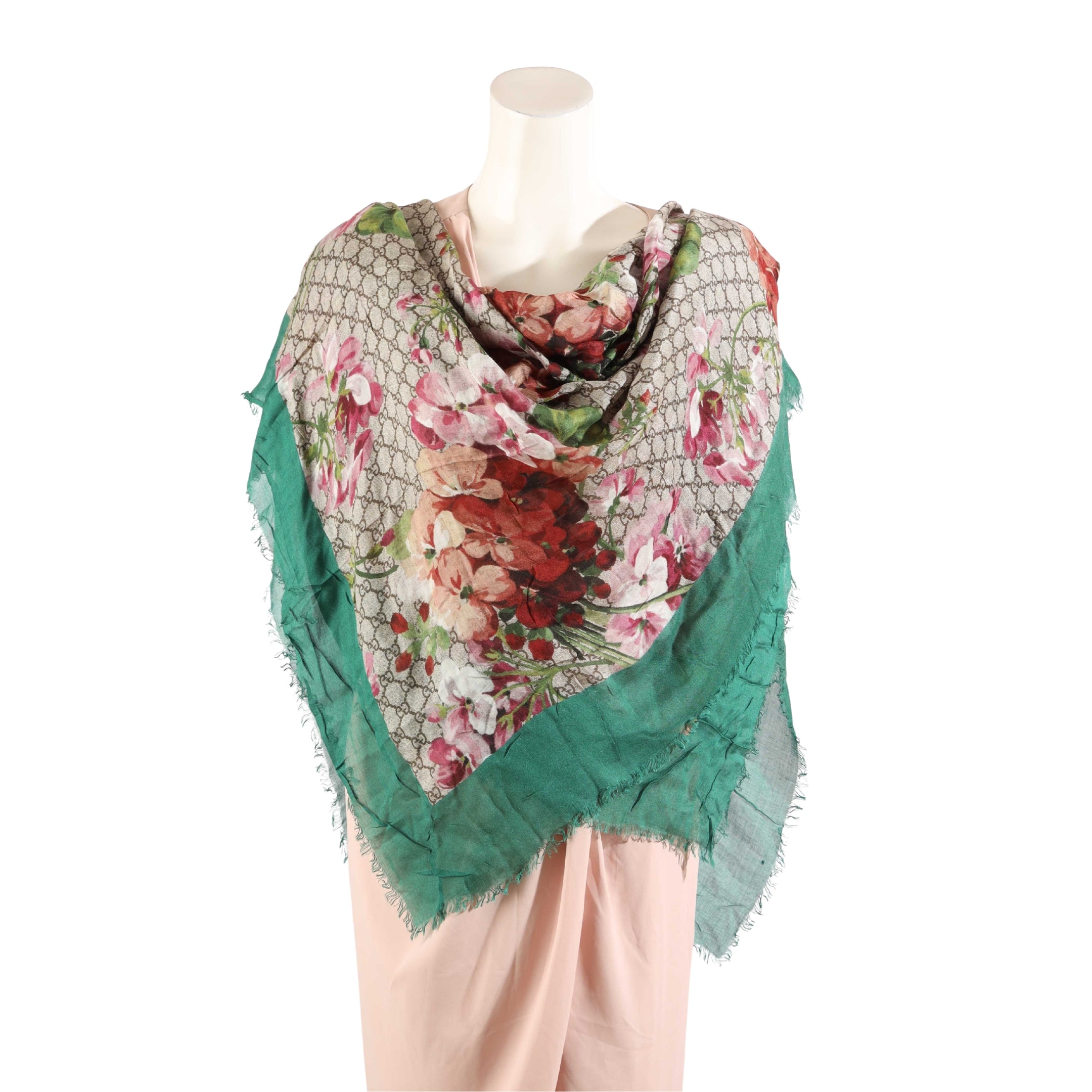 Gucci GG Blooms Print Scarf