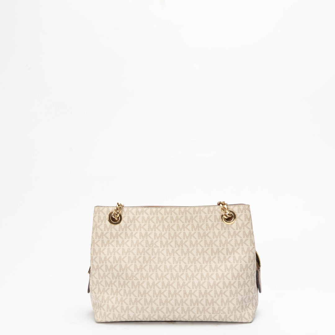Michael Kors Vanilla Logo Chain Shoulder Bag