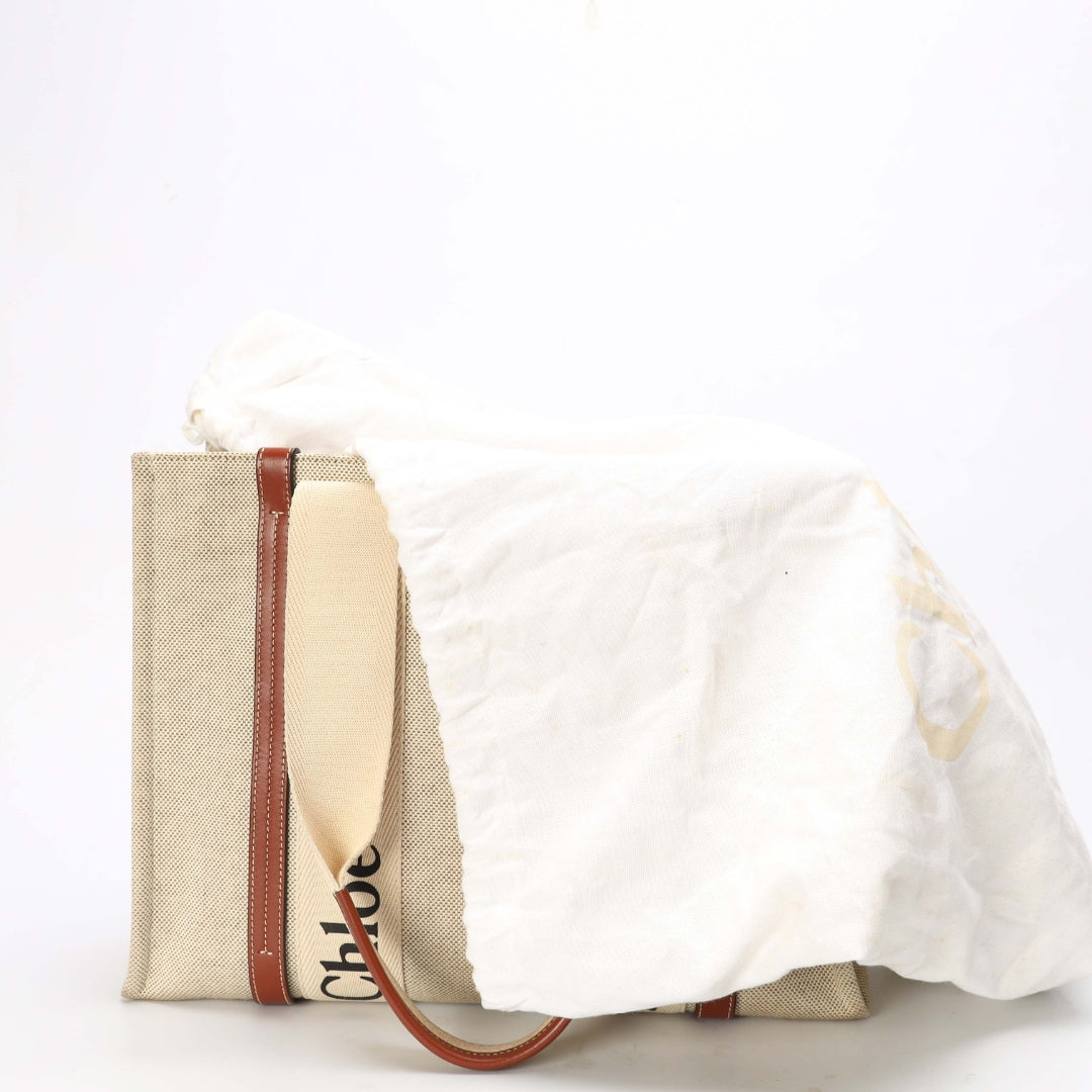 Chloe Woody Medium Canvas Tote
