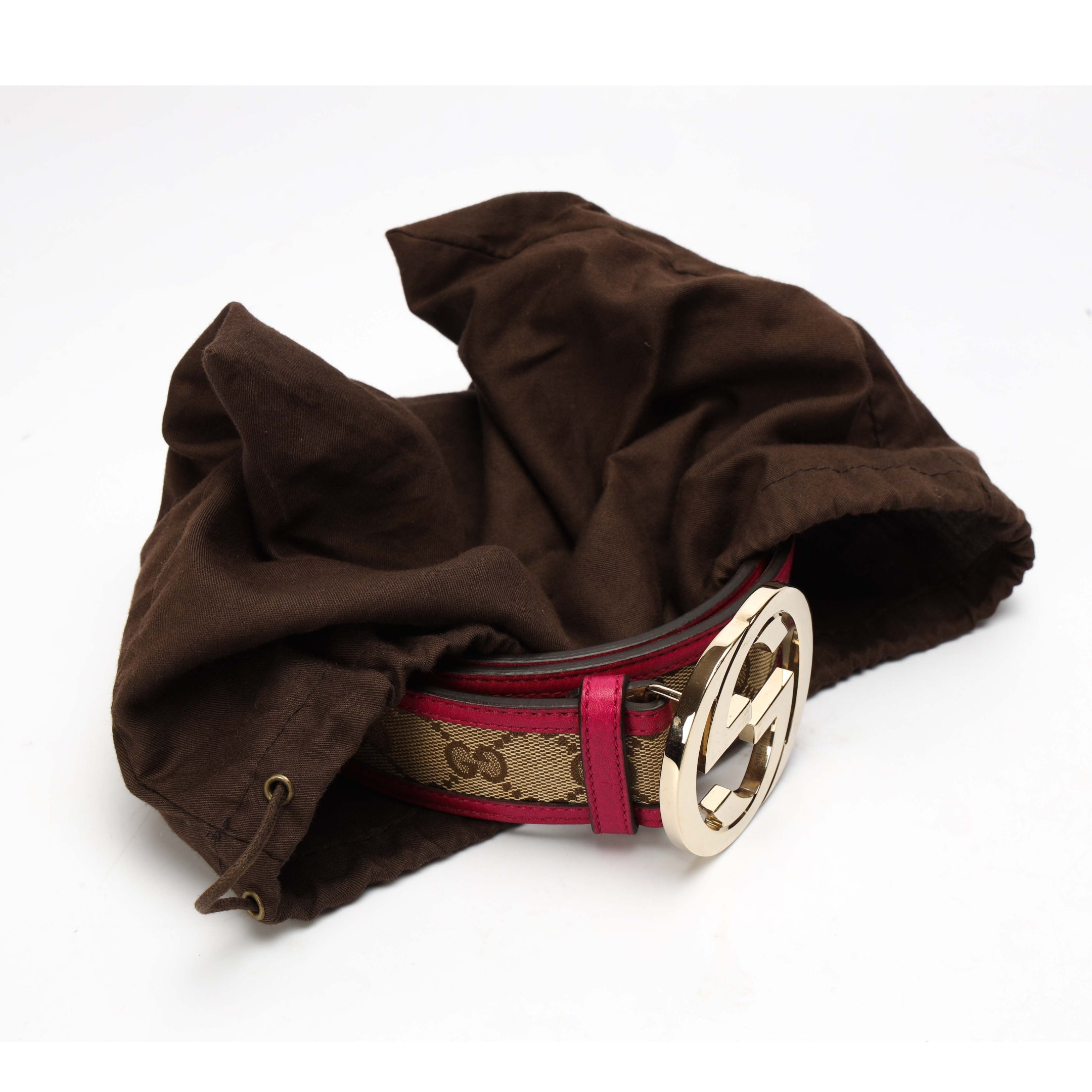 Gucci GG Buckle Leather Belt