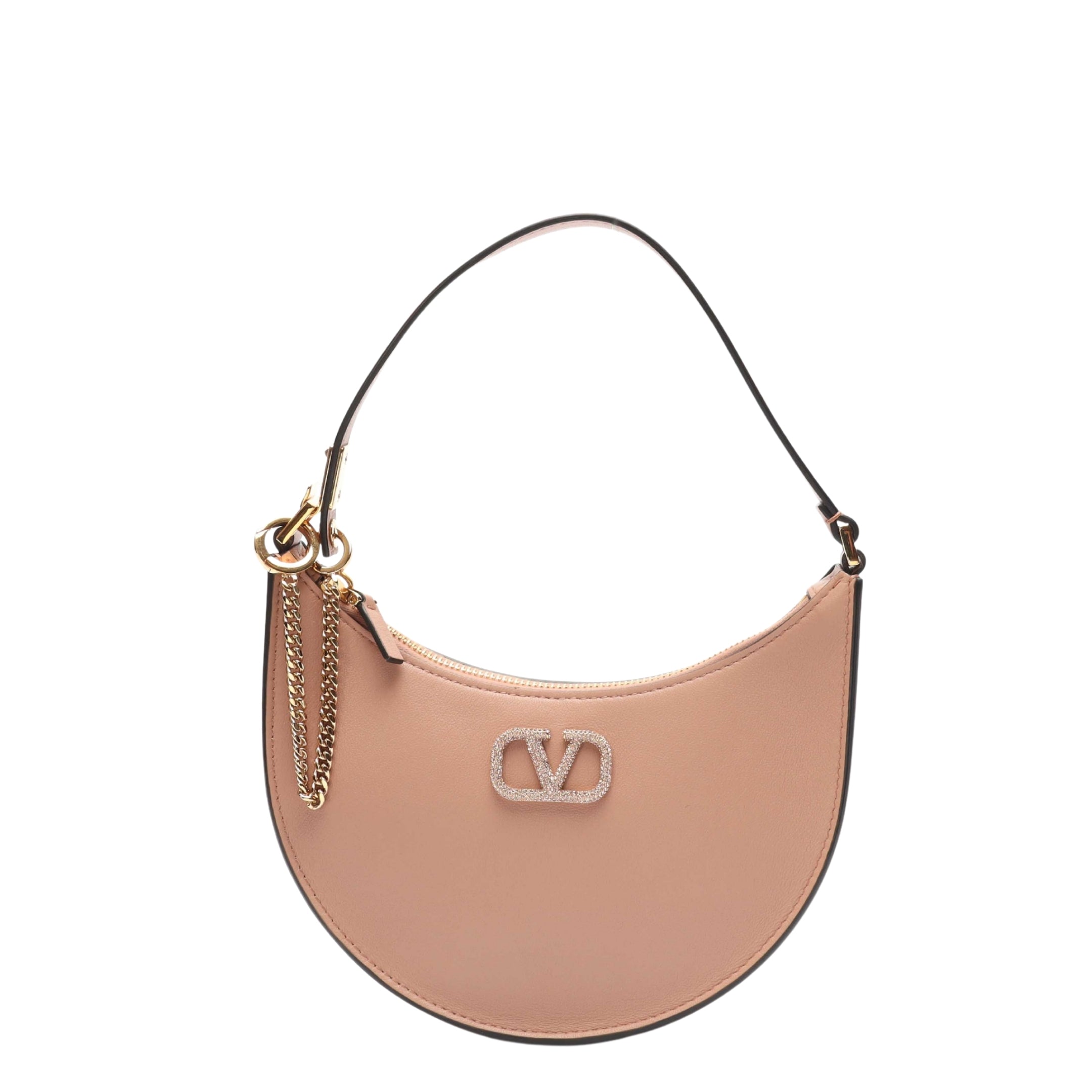 Valentino VLogo Pink Signature Mini Hobo Bag