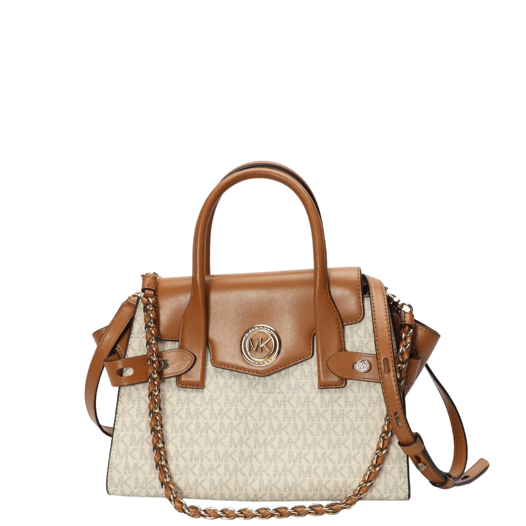 Michael Kors Vanilla & Acorn Carmen Satchel