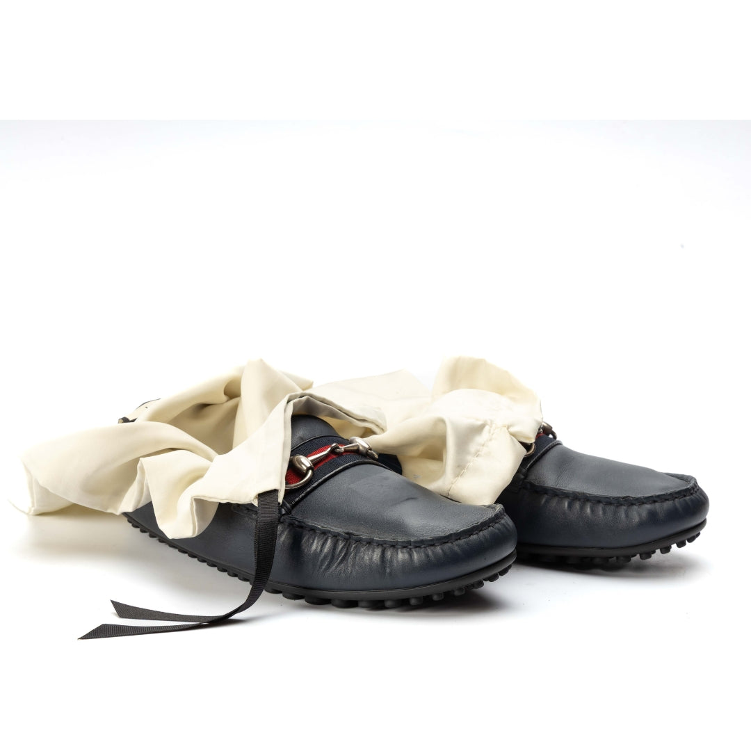 Gucci Horsebit Web Slip On Loafers