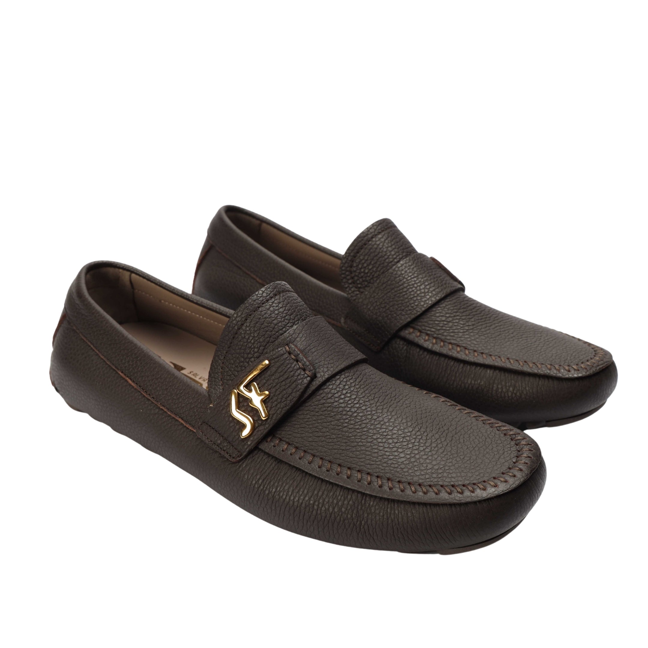 Salvatore Ferragamo Signature Round Toe Loafers