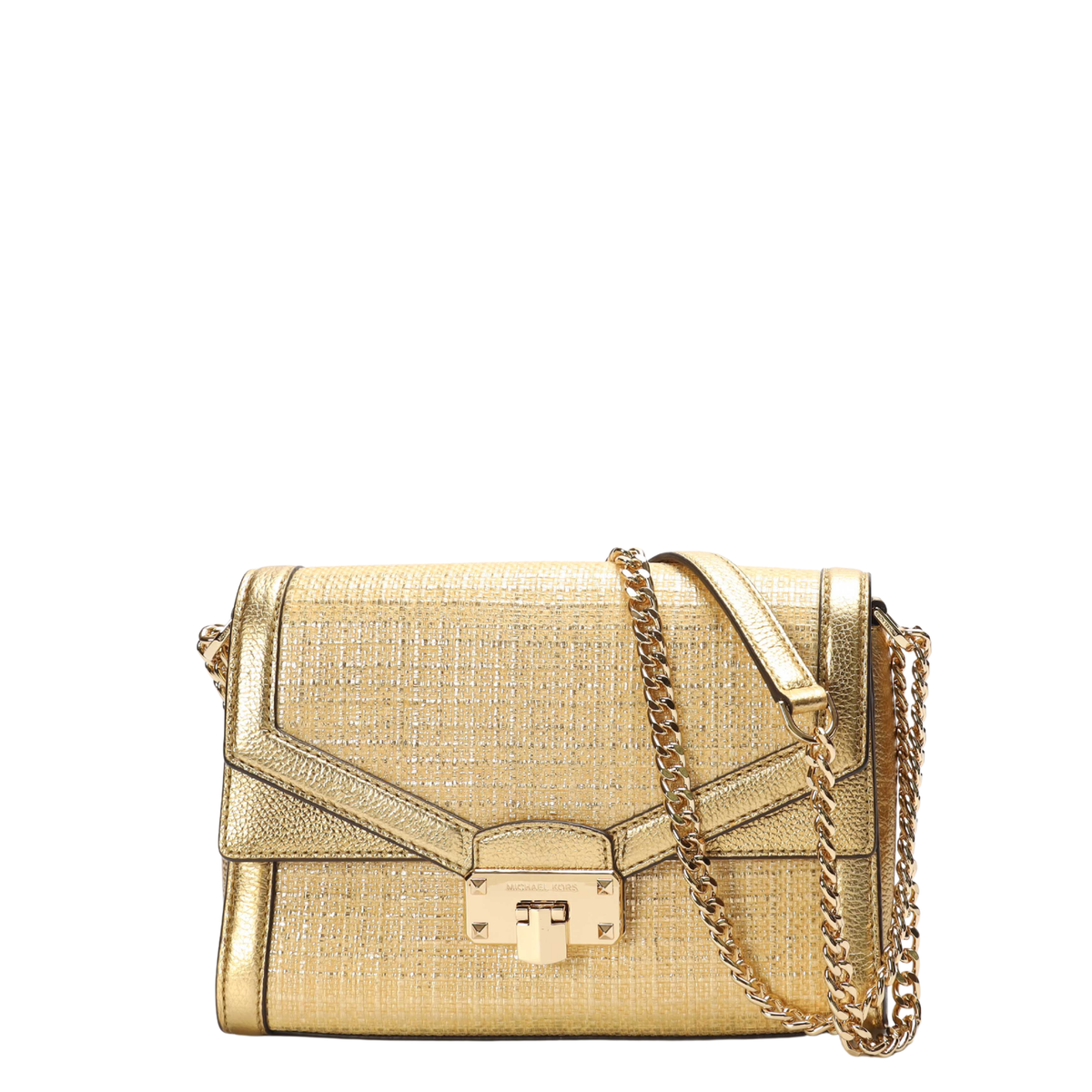 Michael Kors Gold Kinsley Shoulder Bag