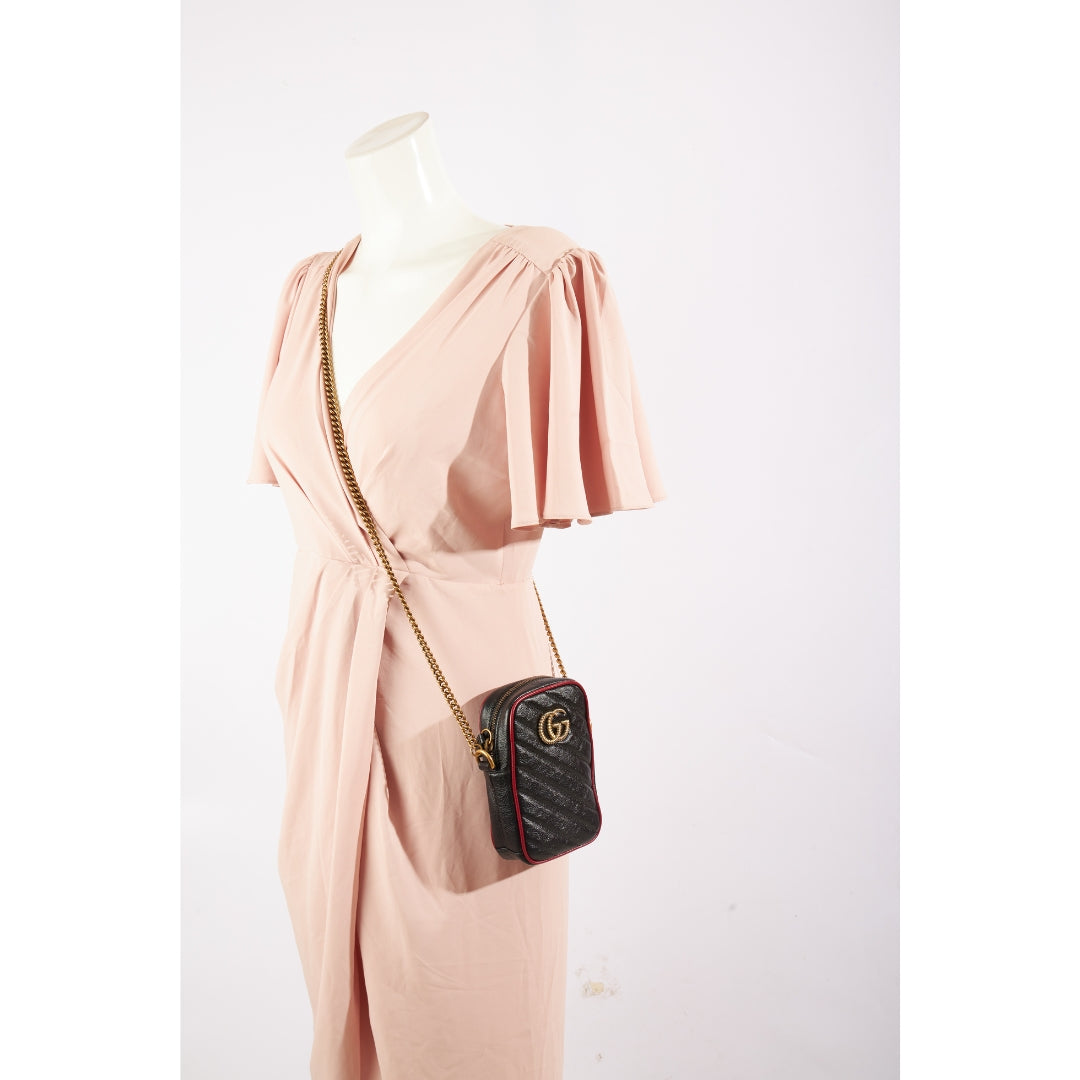 Gucci GG Marmont Black Mini Crossbody Bag