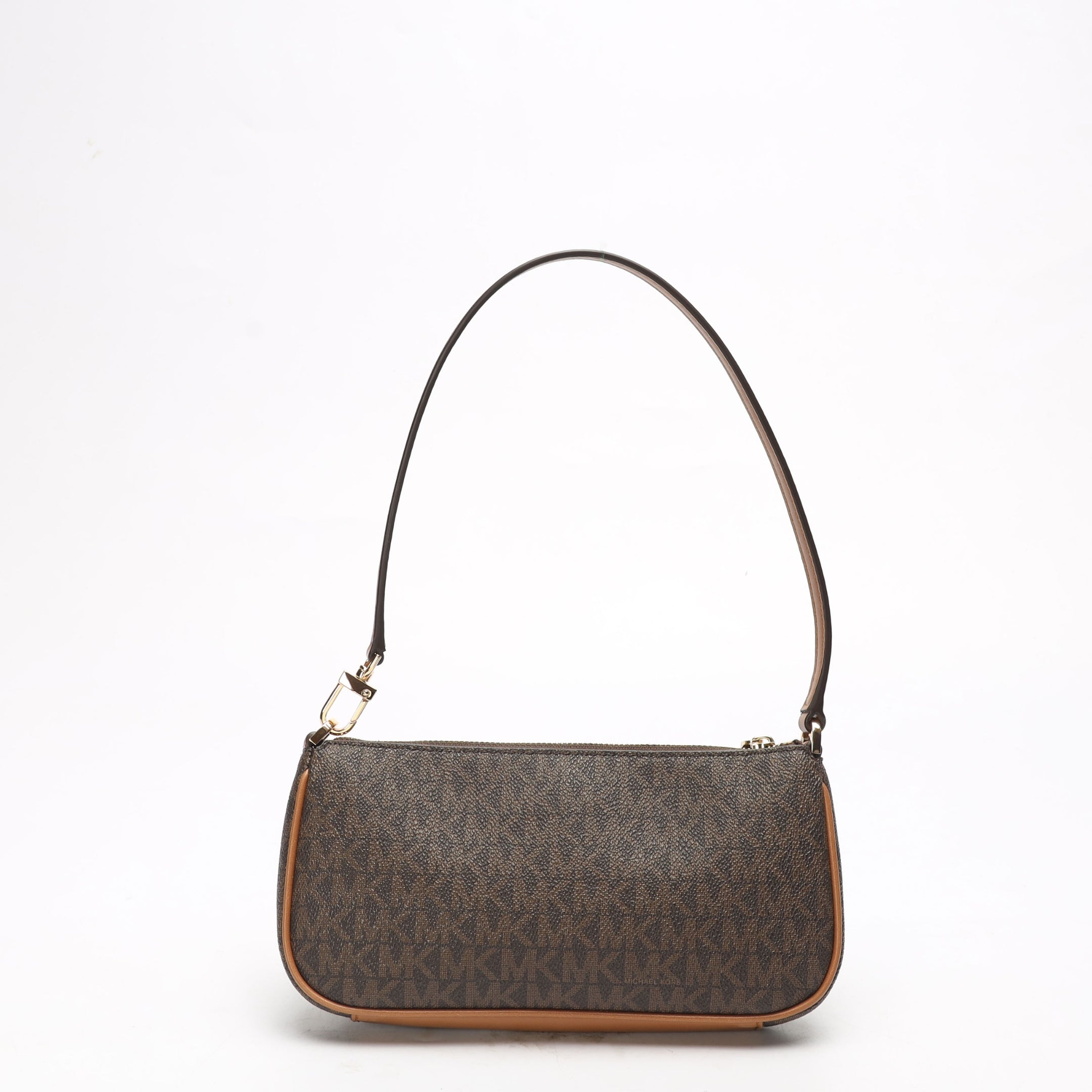 Michael Kors Brown Zoe Small Signature Logo Pochette