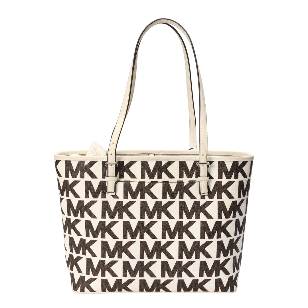 Michael Kors Jet Set Travel Logo Stripe Tote