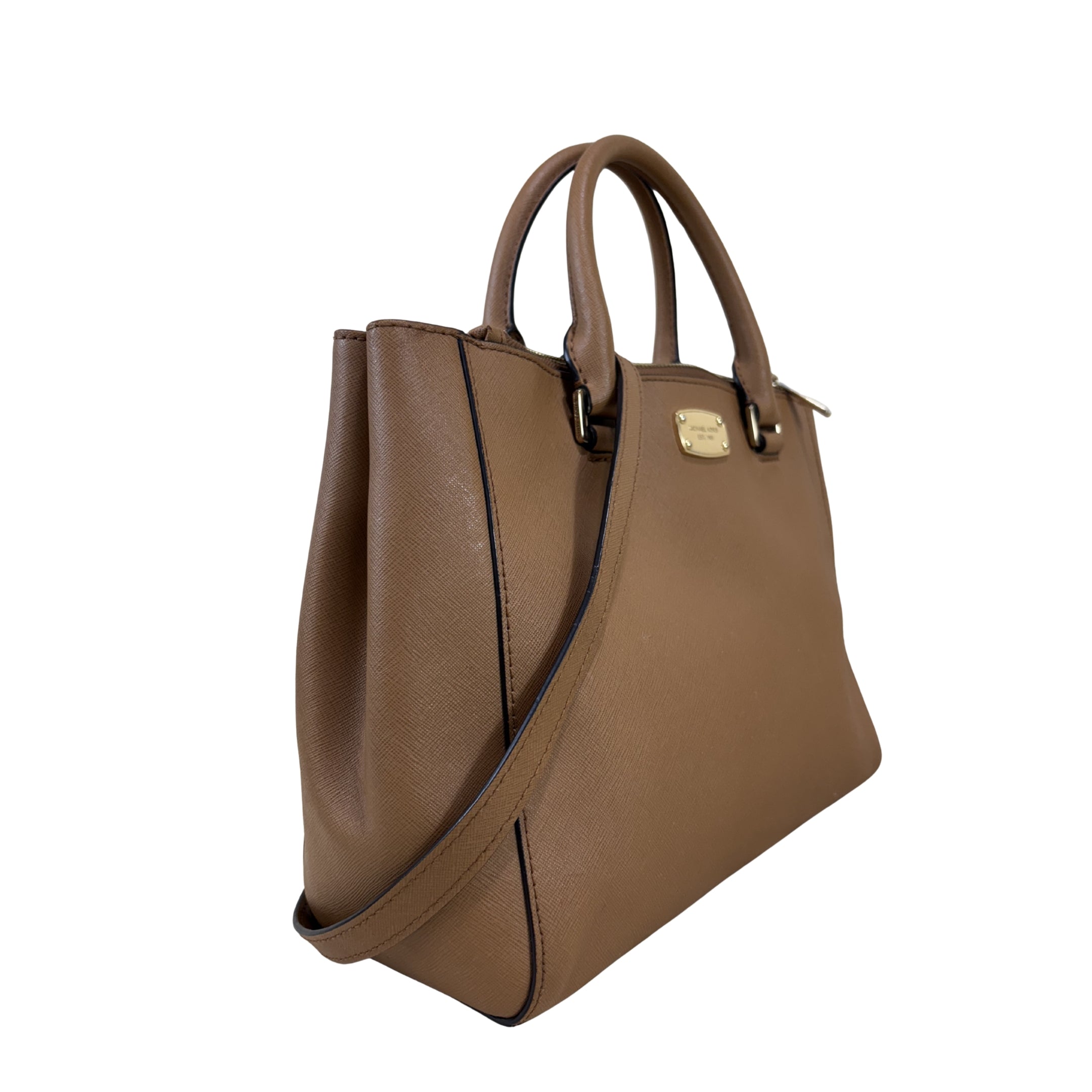 Michael Kors Tan Kellen Convertible Satchel