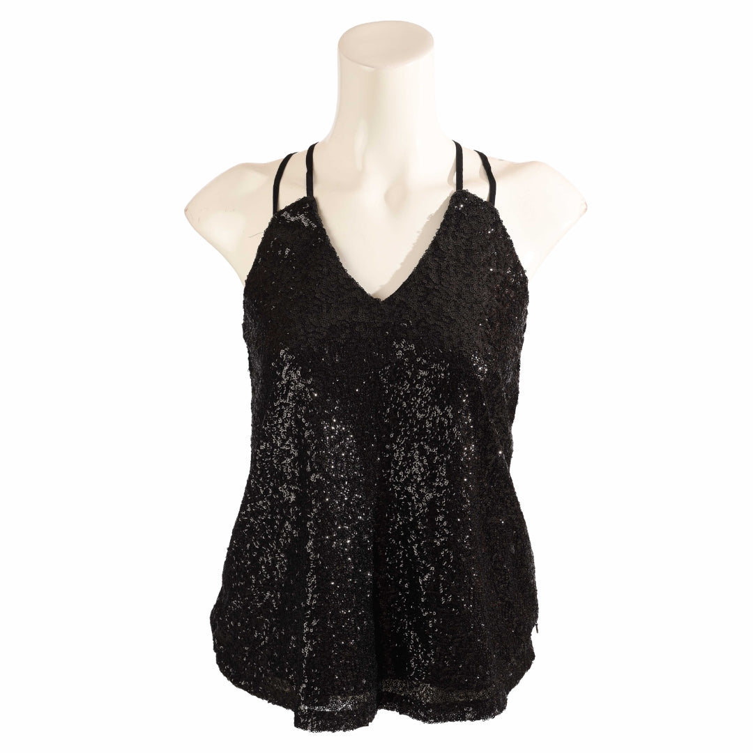 Guess Black Sequinned Top