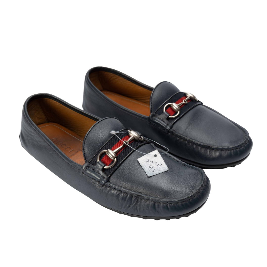 Gucci Horsebit Web Slip On Loafers