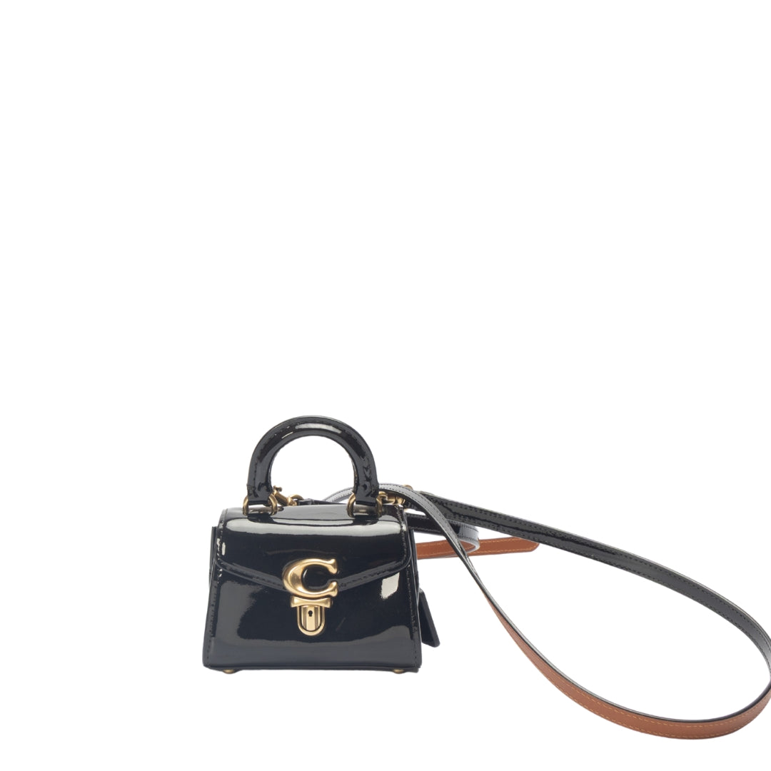 Coach Sammy Black Top Handle Mini Sling Bag