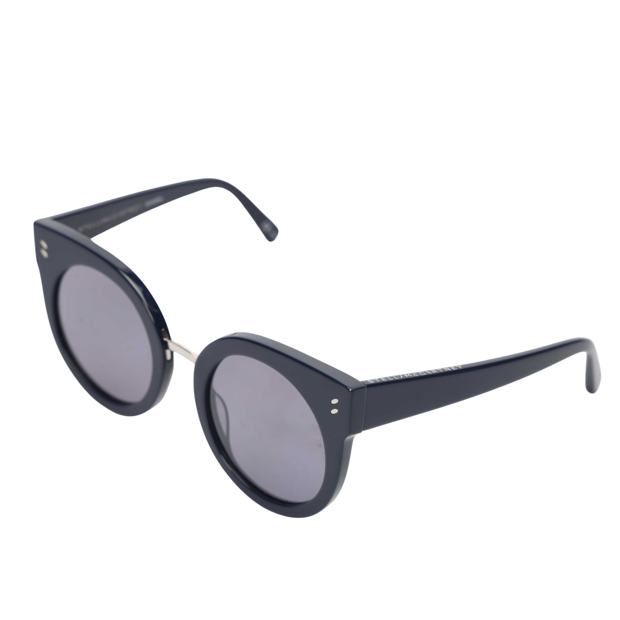 Stella Mccartney Black Cat Eye Round Sunglasses