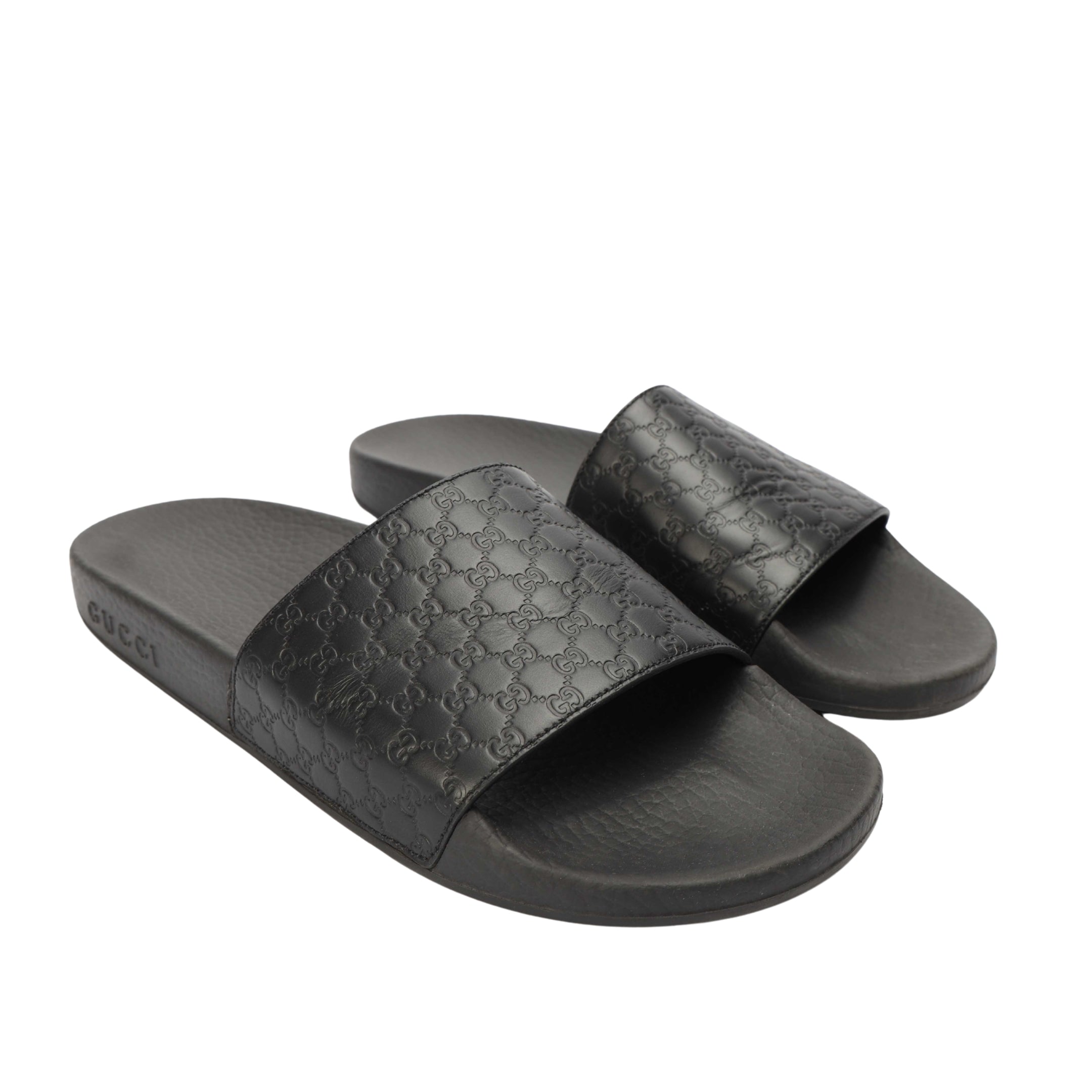 Gucci Microguccissima Black Slide