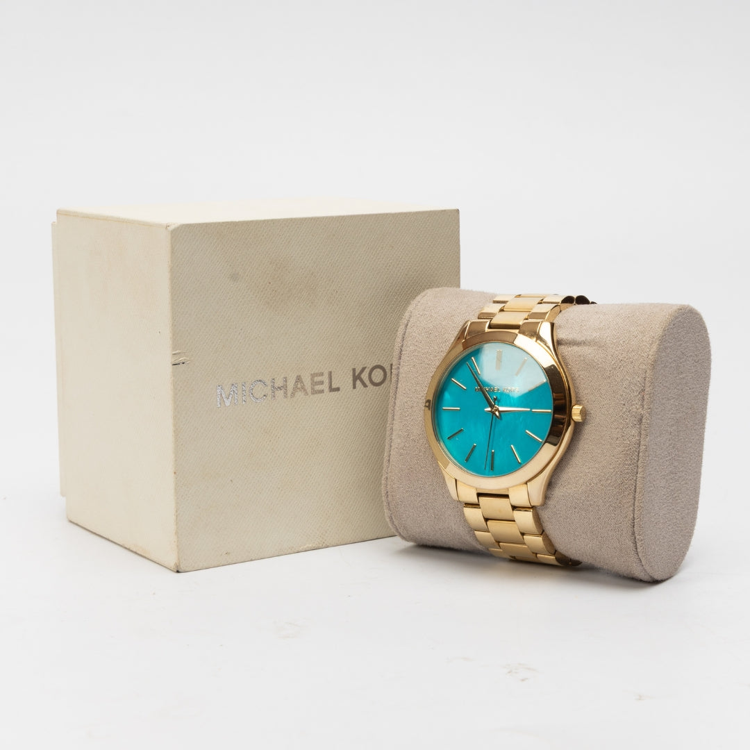 Michael Kors Metallic Blue Dial Watch