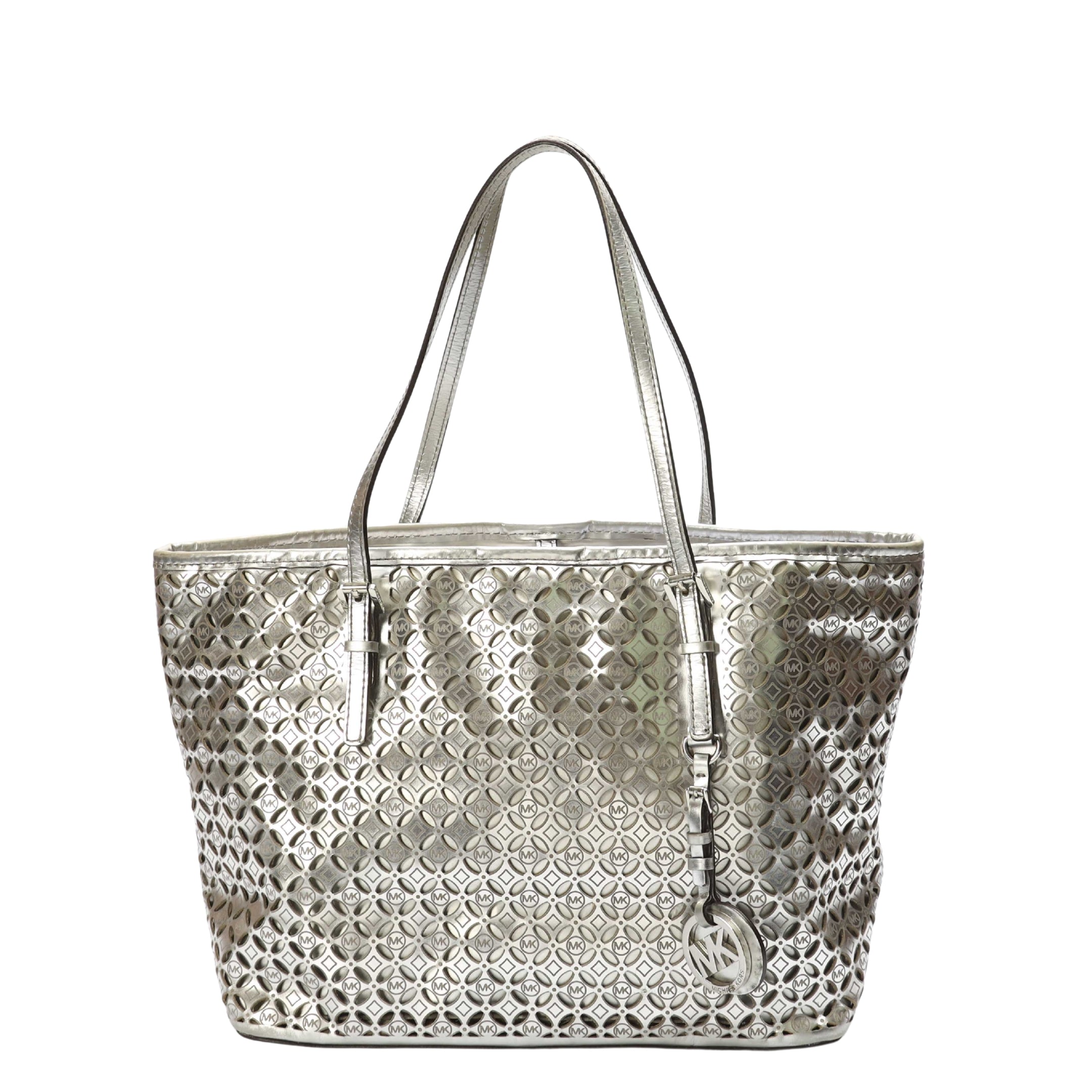 Michael Kors Silver Lasercut Travel Tote