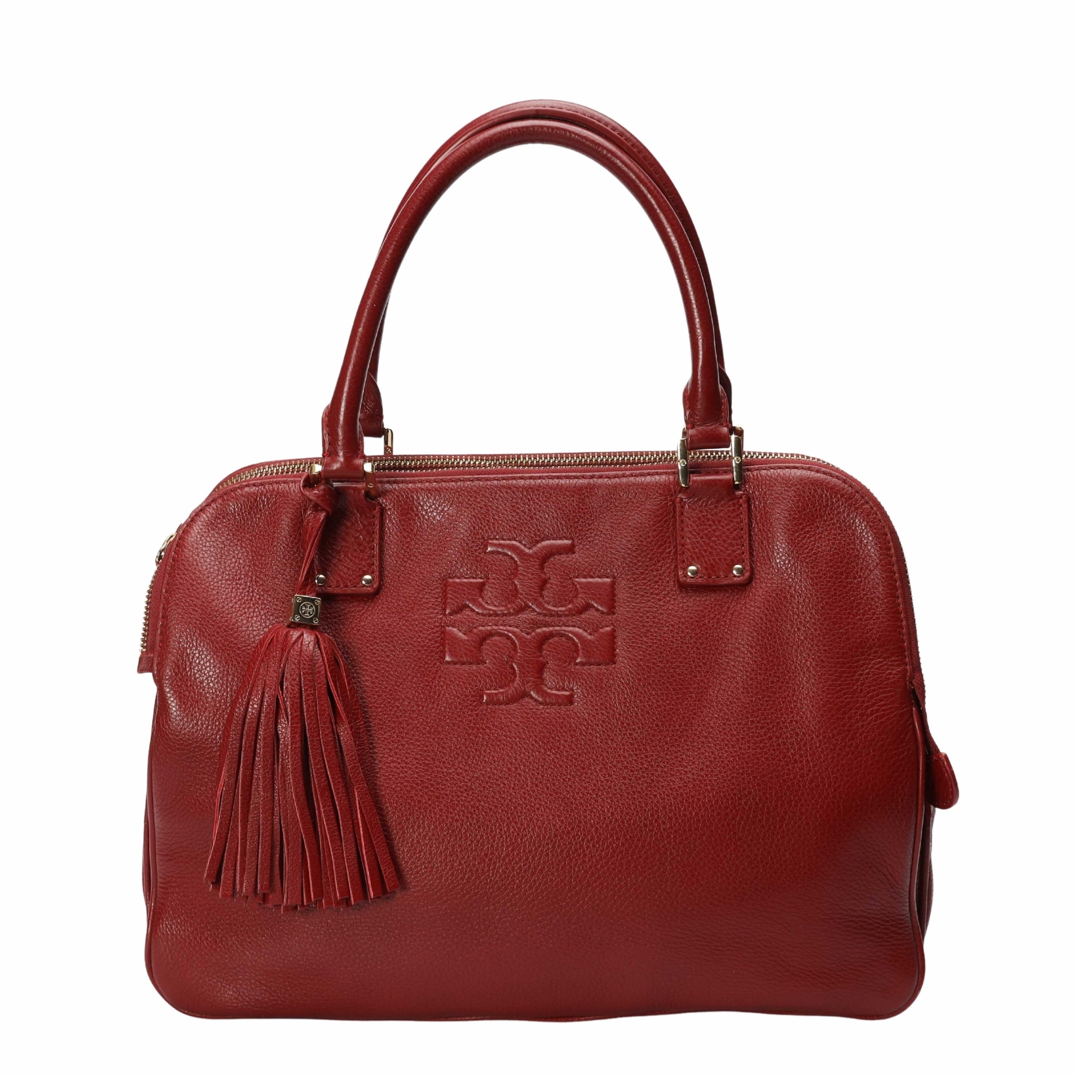 Tory Burch Thea Maroon Large Satchel
